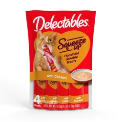 Delectables Squeeze Up Handheld Lickable Treats with Chicken 4 - 0.5 oz Tubes