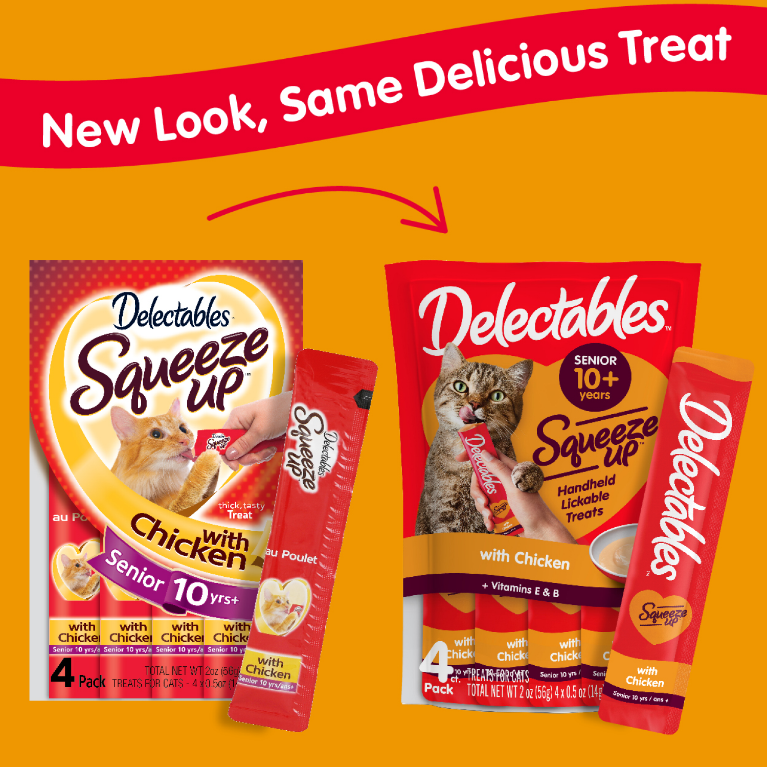 slide 2 of 2, Delectables Cat Treats with Chicken 4 - 0.5 oz Tubes, 4 ct