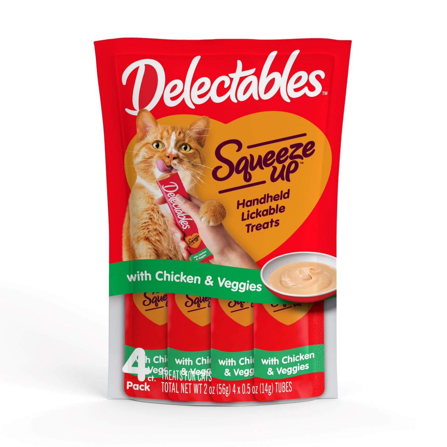 slide 1 of 2, Del Squeeze Up Chicken Veggie, 4 ct