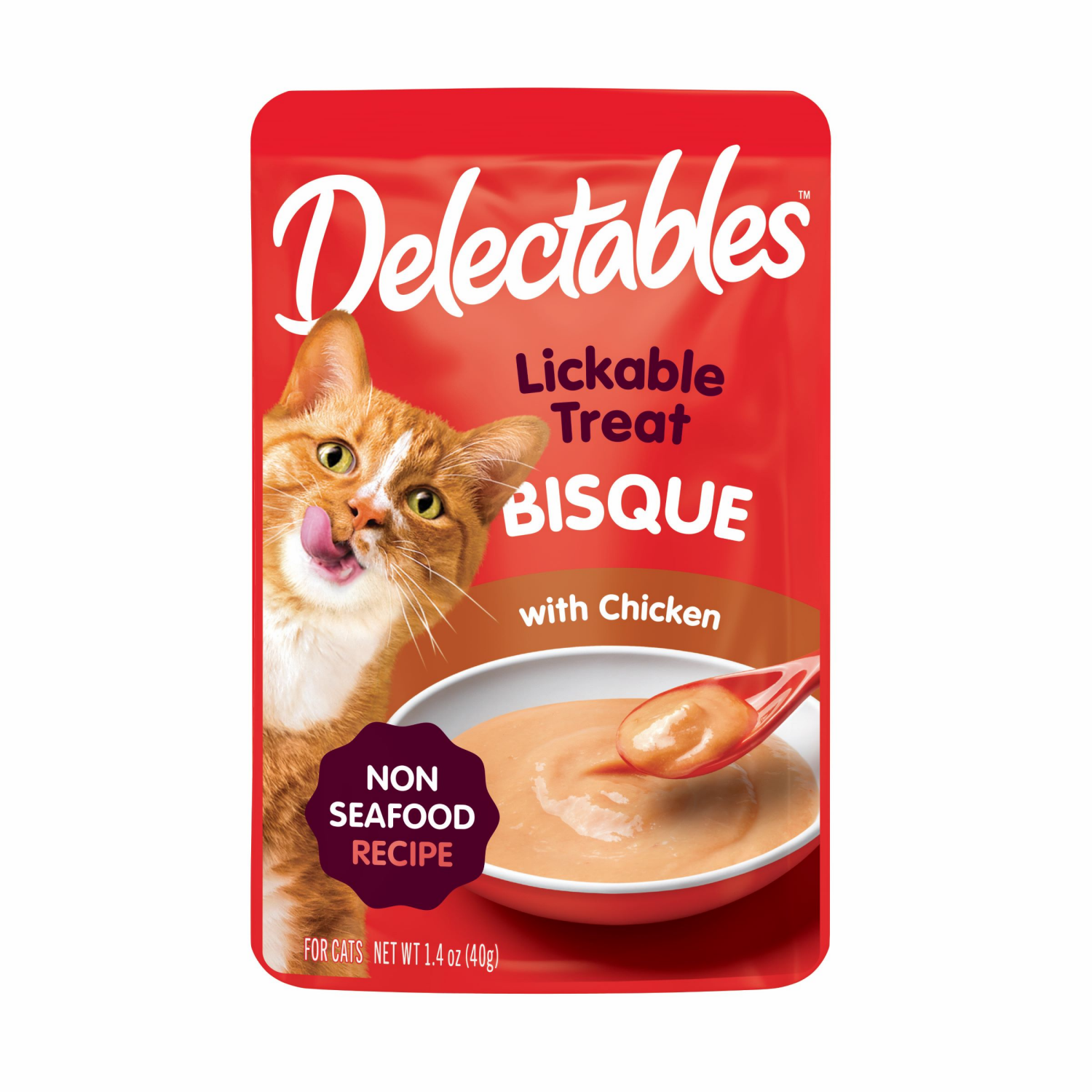 slide 1 of 2, Delectables For Cats Bisque with Chicken Lickable Treat 1.4 oz, 1.4 oz