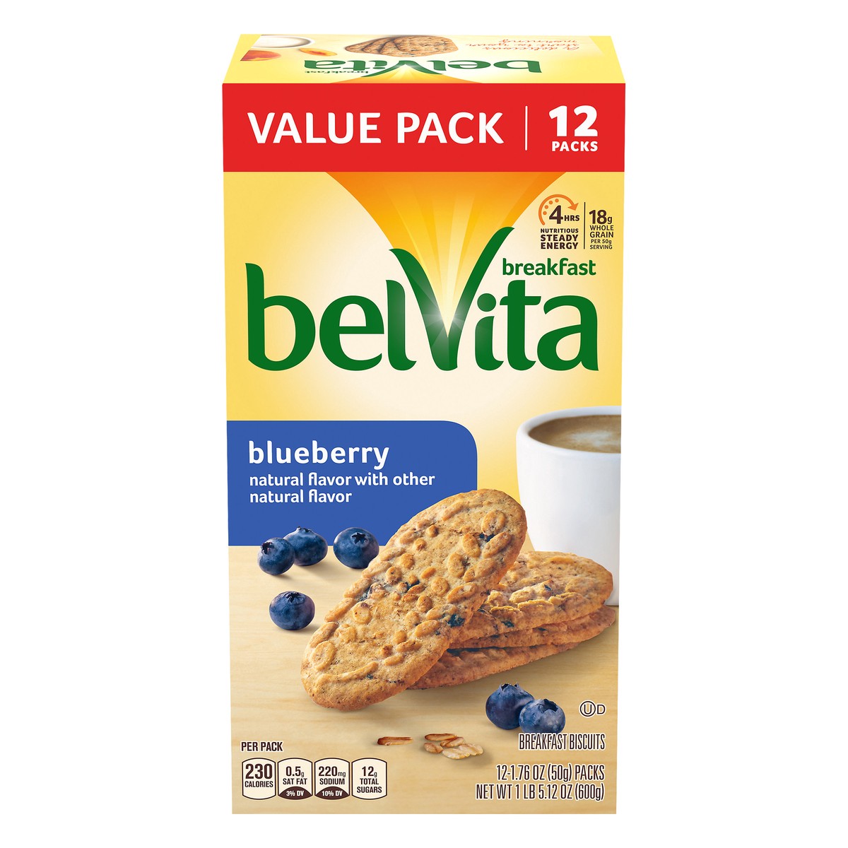slide 1 of 9, belVita Blueberry Breakfast Biscuits, 21.12 oz