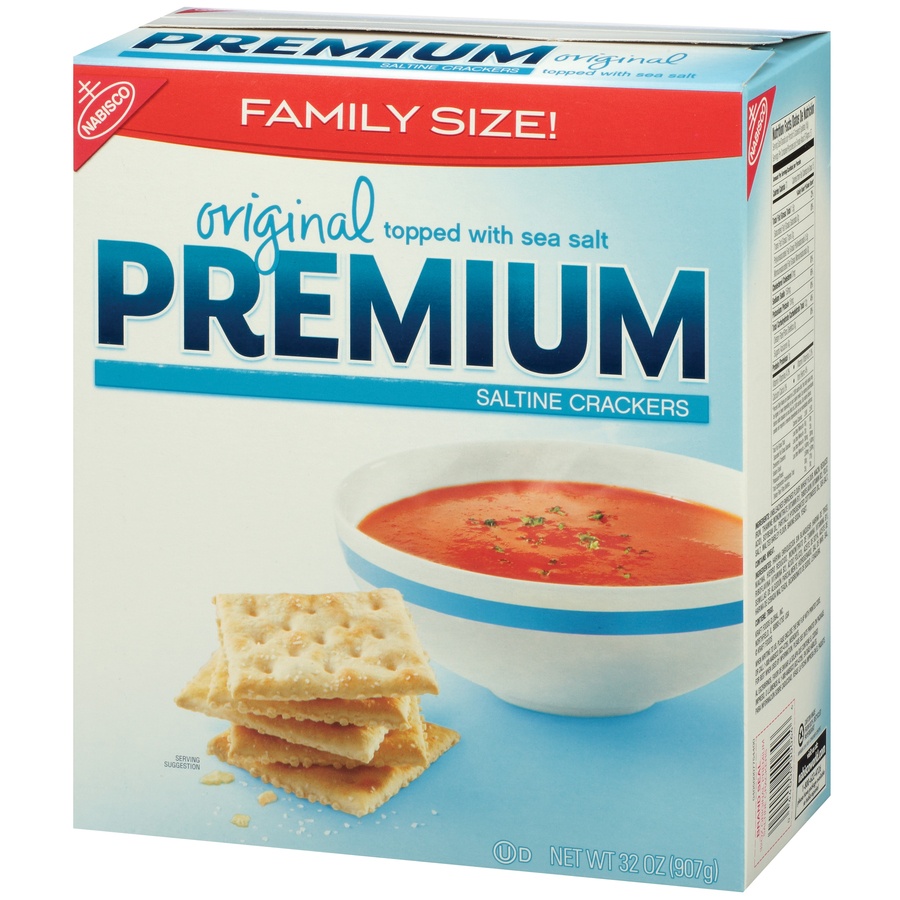 slide 5 of 5, Nabisco Premium Original Family Size Saltine Crackers, 32 oz