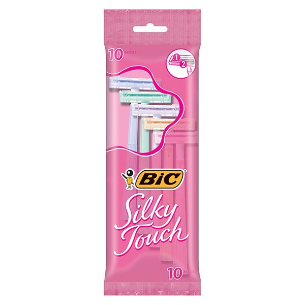 slide 1 of 1, BIC Silky Touch Twin Blade Razor for Women - 10ct, 10 ct