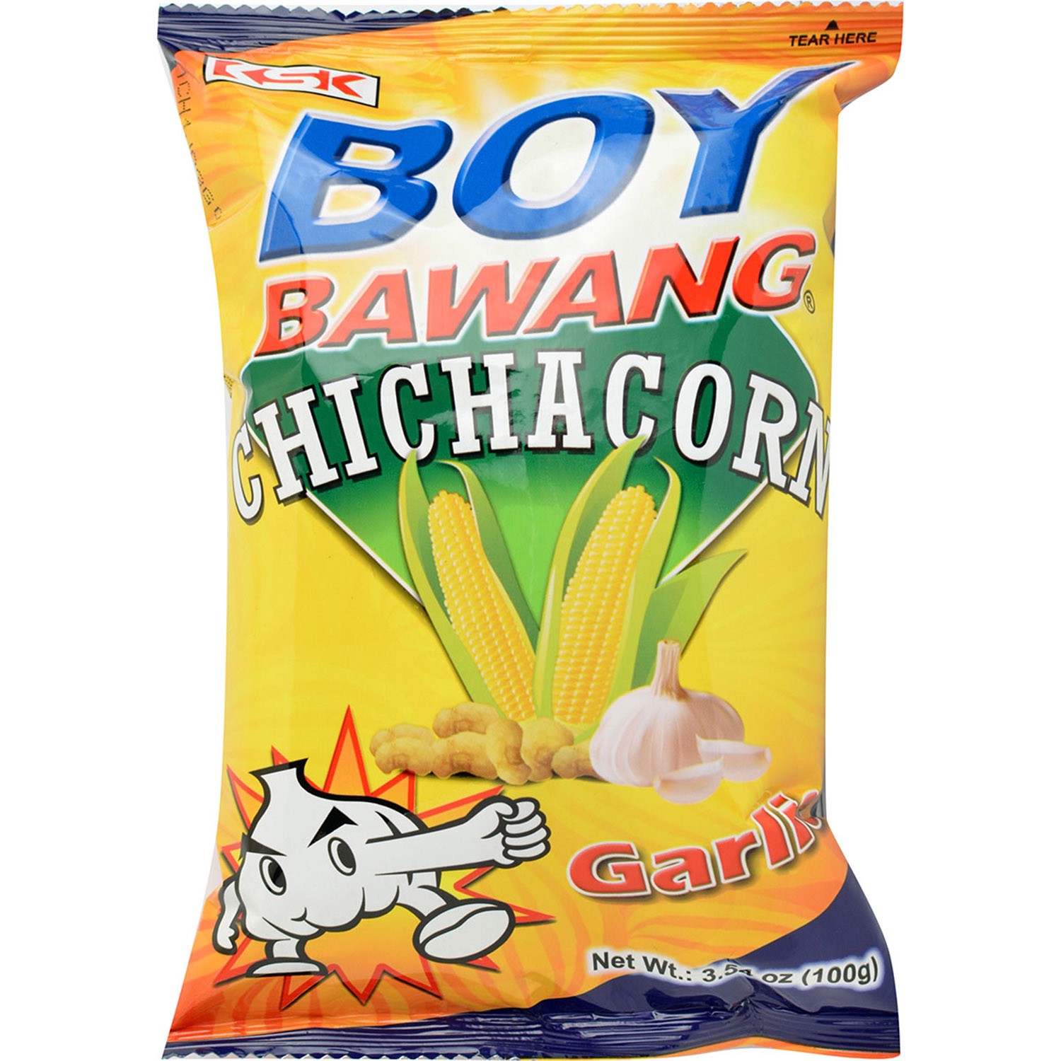 slide 1 of 1, Boy Bawang Chichacorn, Garlic, 3.54 oz