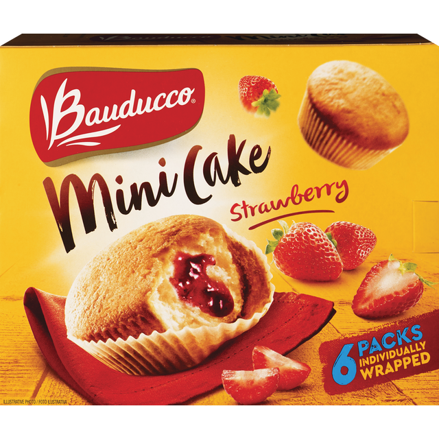slide 1 of 1, Bauducco Mini Cake Strawberry, 8.47 each
