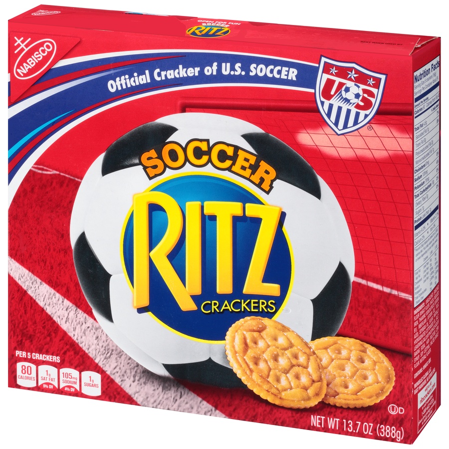 slide 8 of 8, Ritz Crackers, Soccer, 13.7 oz