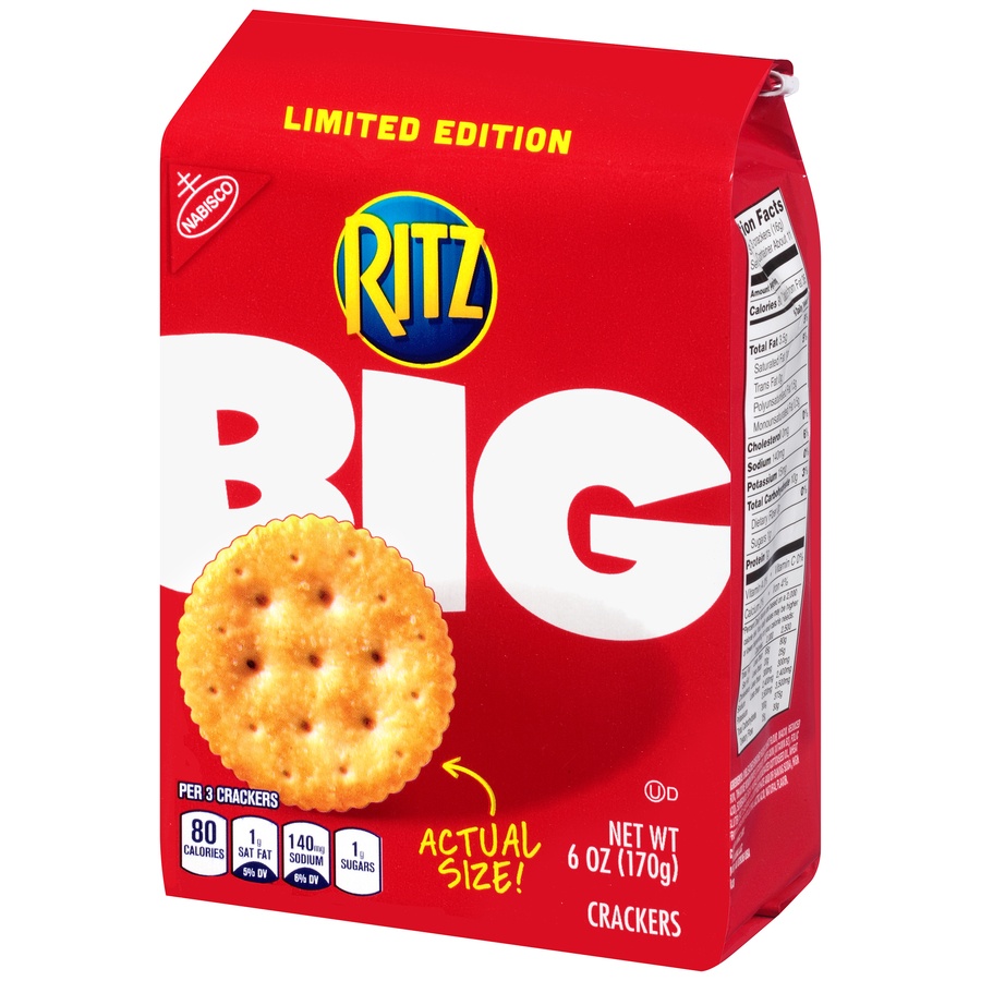 slide 3 of 8, Ritz Big Crackers Limited Edition, 6 oz