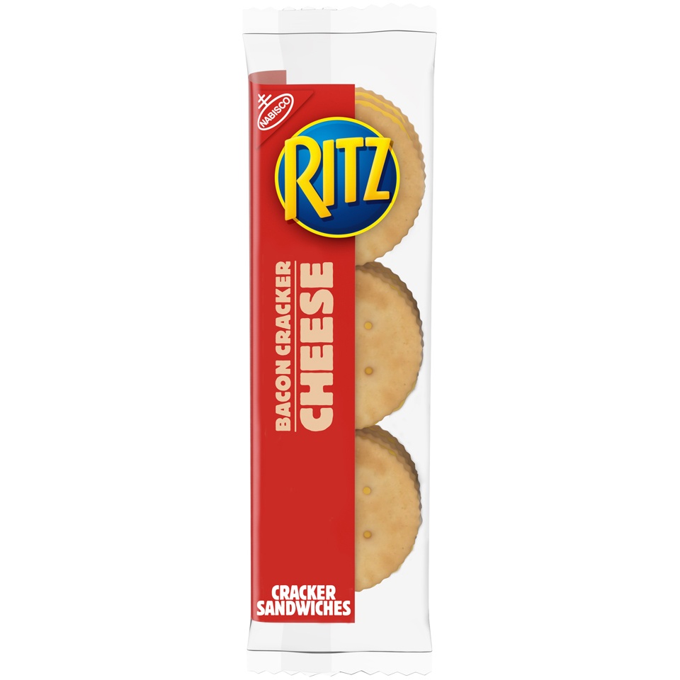 slide 3 of 9, Nabisco Ritz Bacon Crackers with Cheese Filling Cracker Sandwiches, 1.35 oz