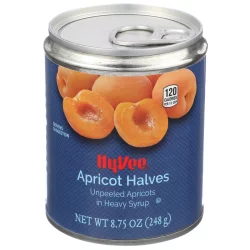 Hy-vee Unpeeled Apricot Halves In Heavy Syrup