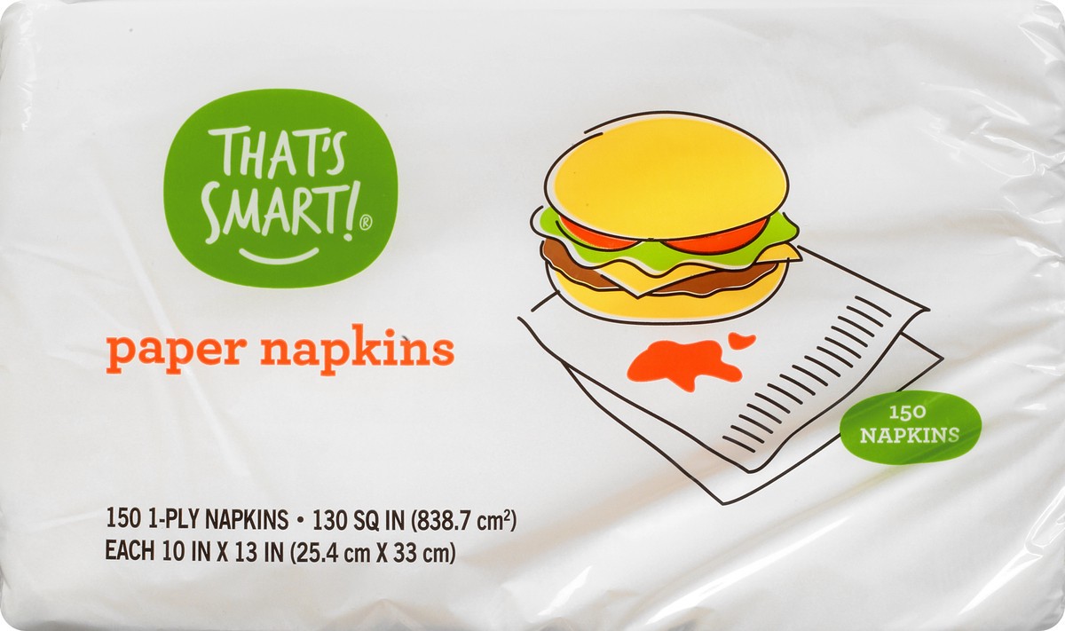 slide 4 of 13, That's Smart! 1-Ply Paper Napkins 150 ea, 150 ct