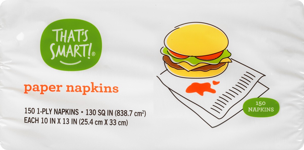 slide 6 of 13, That's Smart! 1-Ply Paper Napkins 150 ea, 150 ct