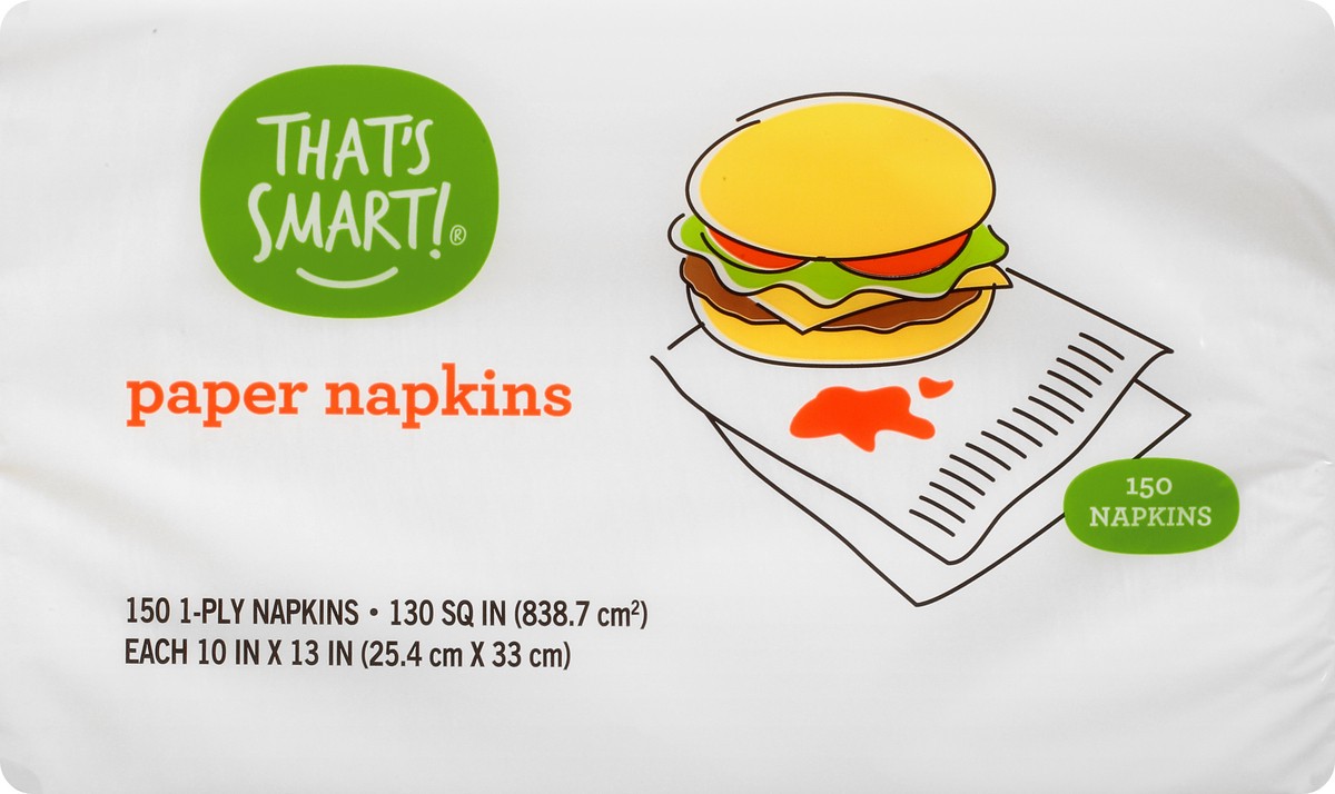 slide 8 of 13, That's Smart! 1-Ply Paper Napkins 150 ea, 150 ct