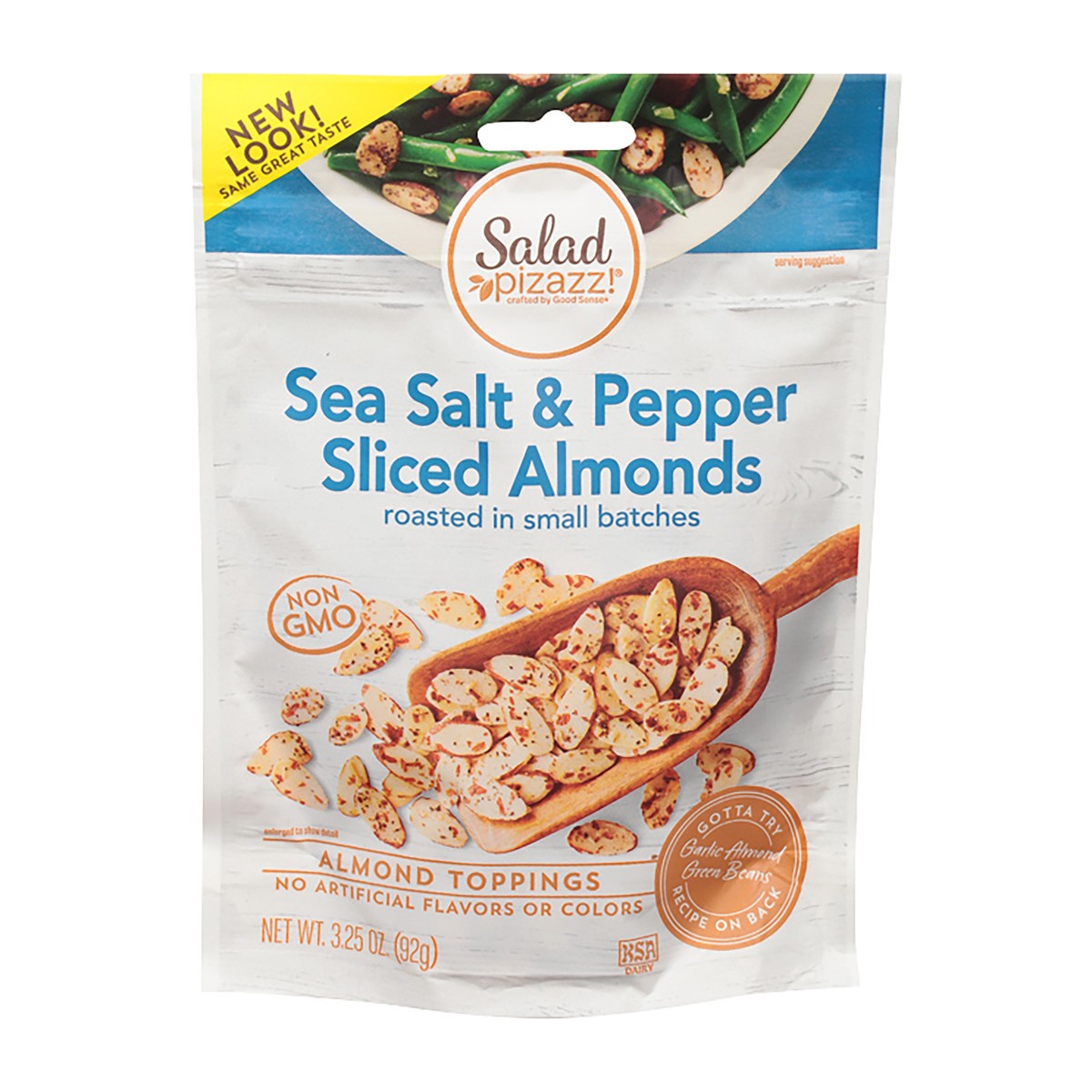 slide 1 of 1, Salad Pizazz! Salad Pizazz Sea Salt Pepper Sliced Almond, 3.25 oz