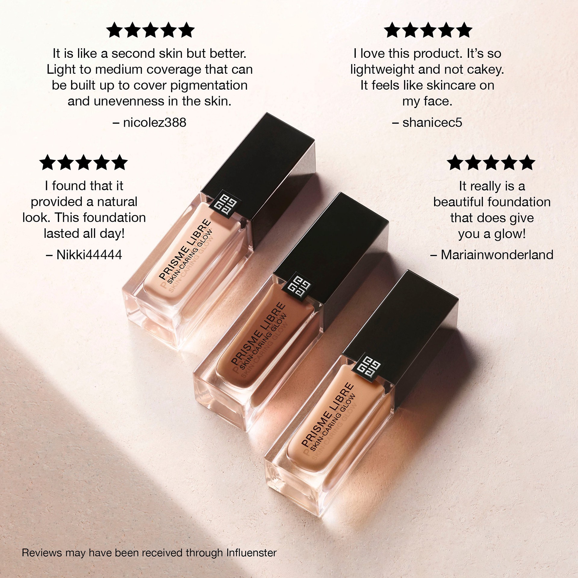 slide 2 of 7, Givenchy Prisme Libre Skin-Caring Glow Foundation 6-W420, 1.01 oz/ 30 ml