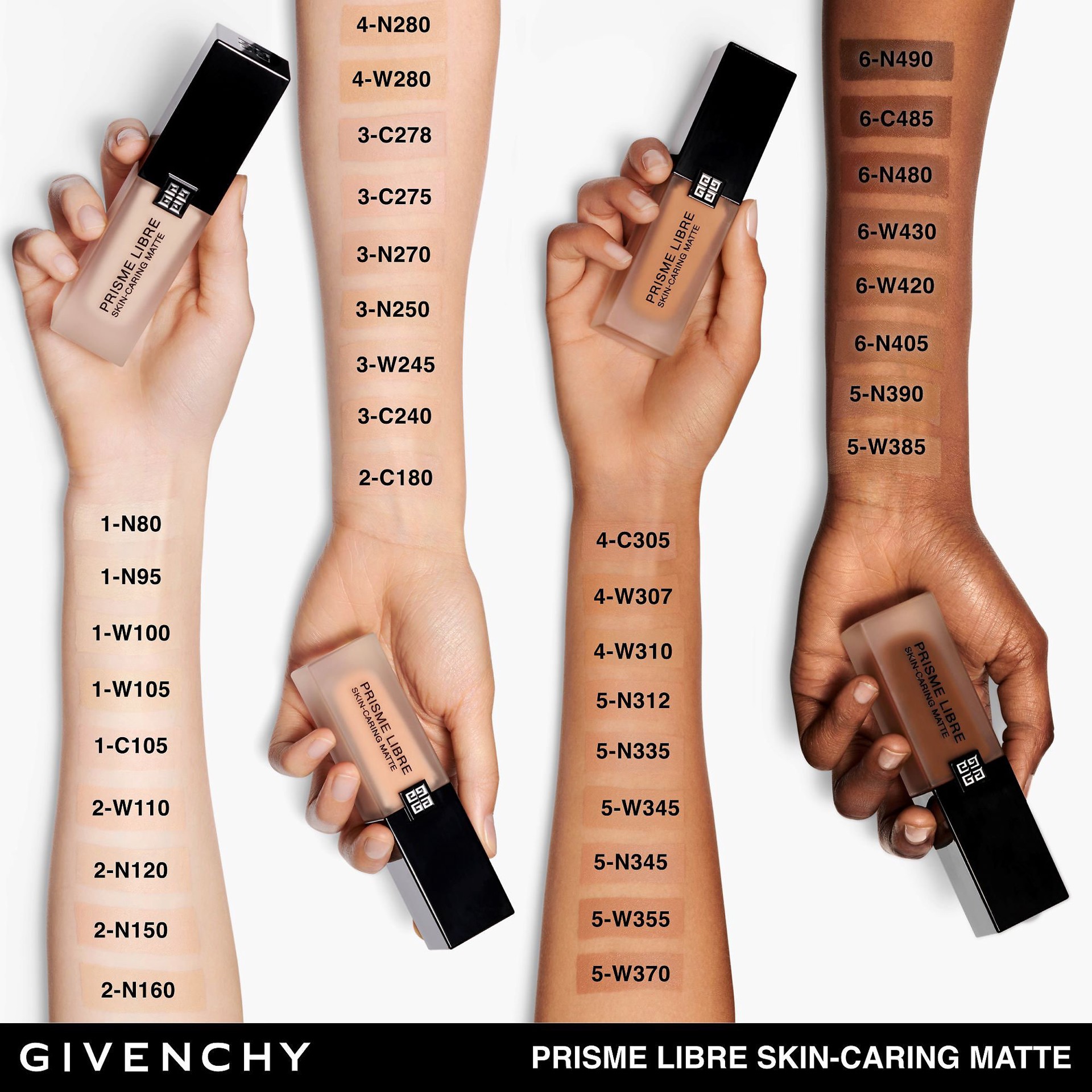 slide 9 of 9, Givenchy Prisme Libre Skin-Caring Matte Foundation 2-N160, 1 oz/ 30 ml