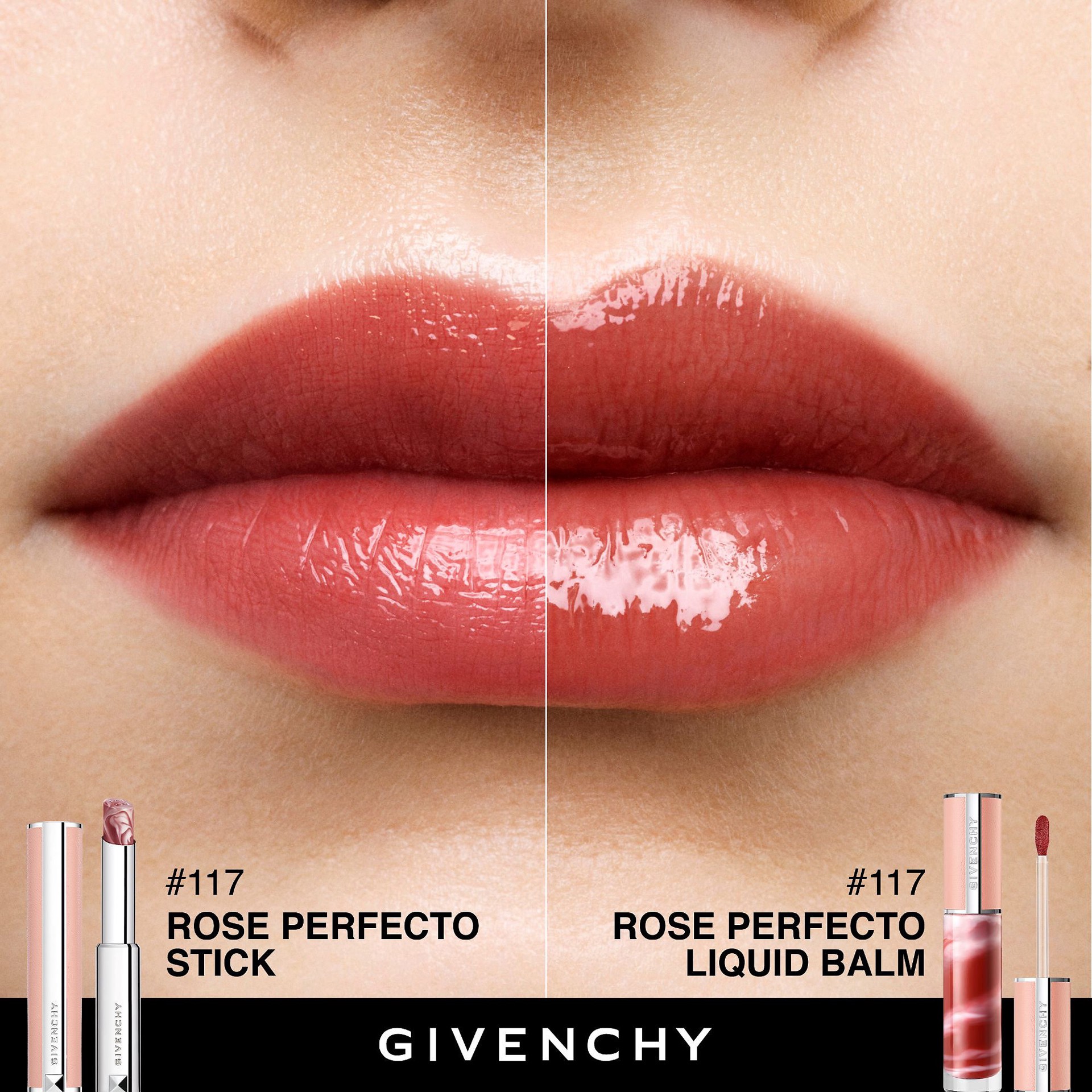 slide 6 of 7, Givenchy Rose Perfecto Hydrating Tinted Lip Balm & Gloss 117 Chilling Brown, 0.2 oz/ 6 ml