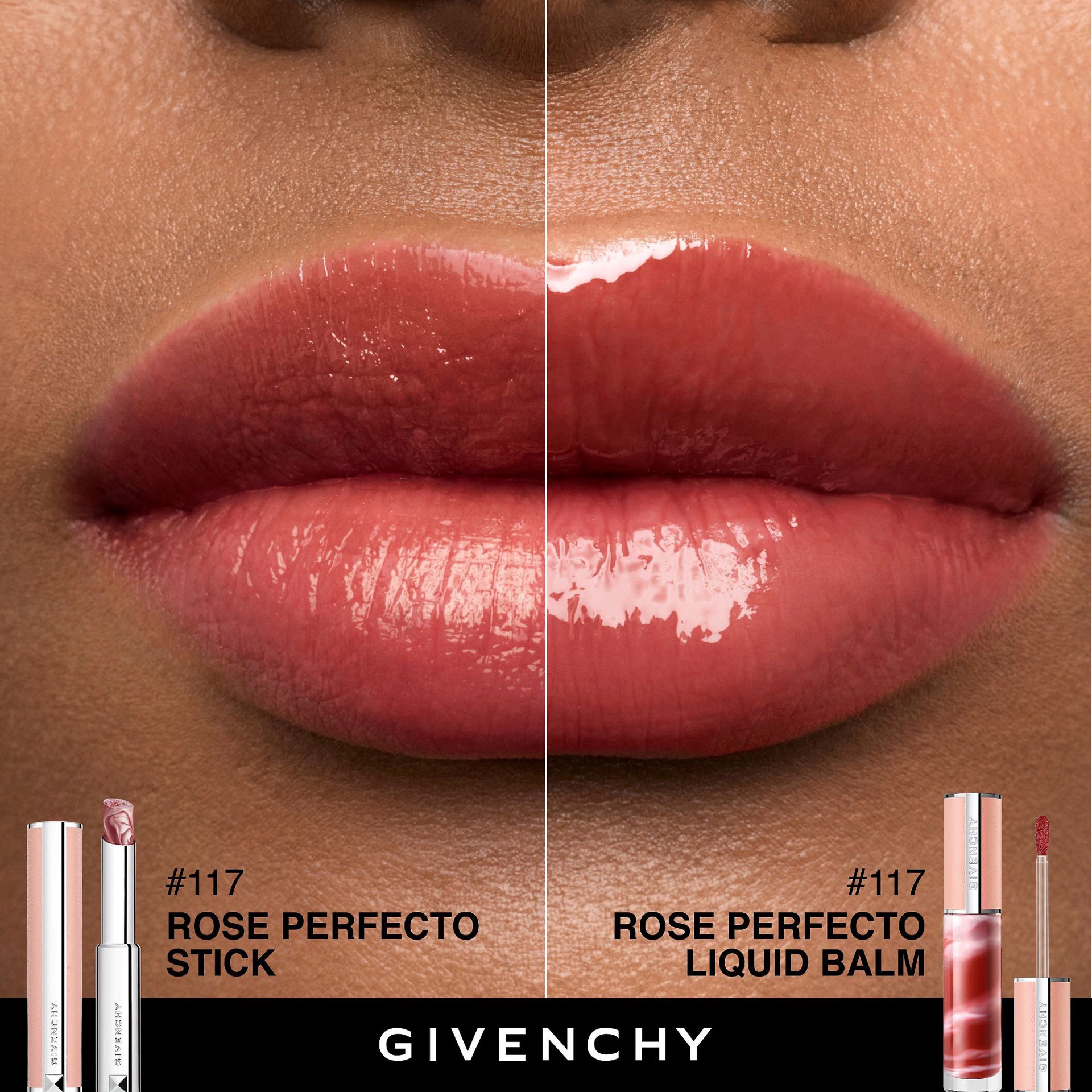 slide 7 of 7, Givenchy Rose Perfecto Hydrating Tinted Lip Balm & Gloss 117 Chilling Brown, 0.2 oz/ 6 ml
