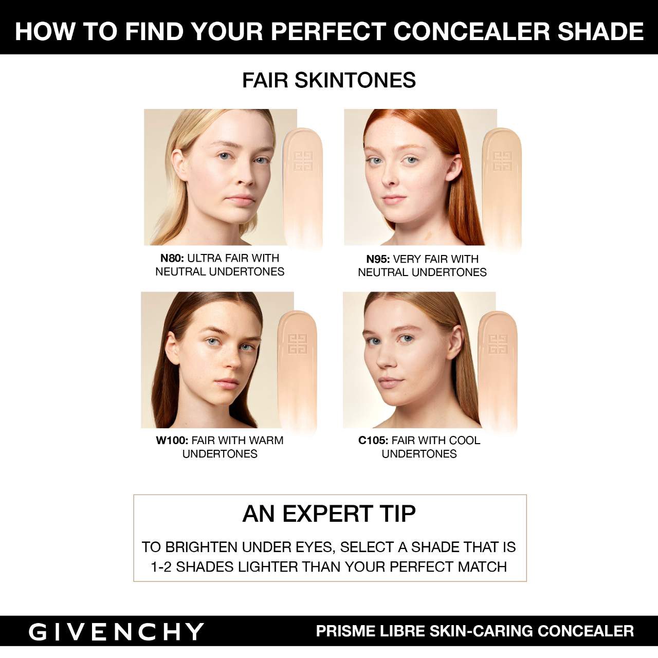 slide 5 of 7, Givenchy Prisme Libre Skin-Caring 24H Hydrating + Radiant + Correcting Creamy Concealer N95, 0.37 oz