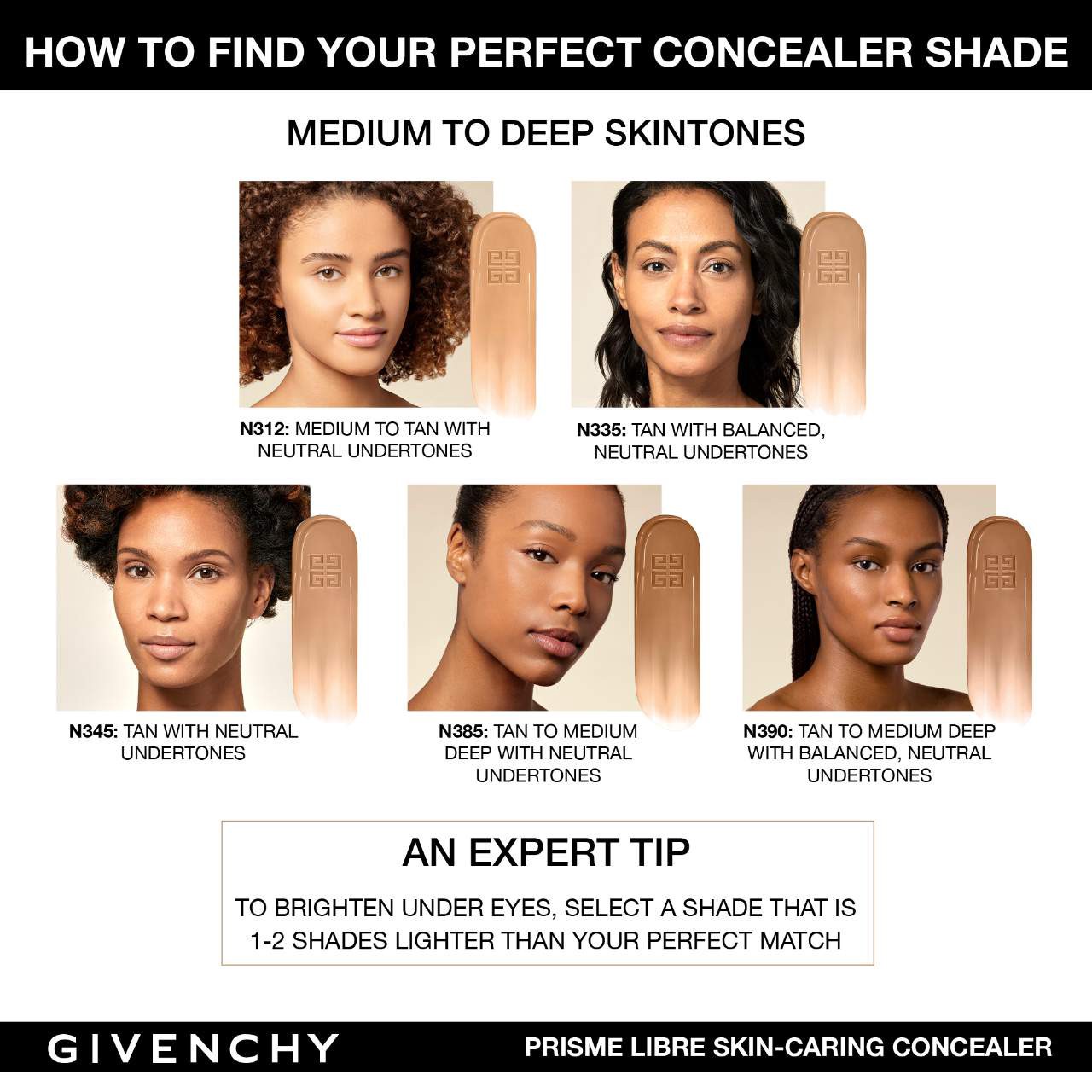 slide 5 of 7, Givenchy Prisme Libre Skin-Caring 24H Hydrating + Radiant + Correcting Creamy Concealer N390, 0.37 oz
