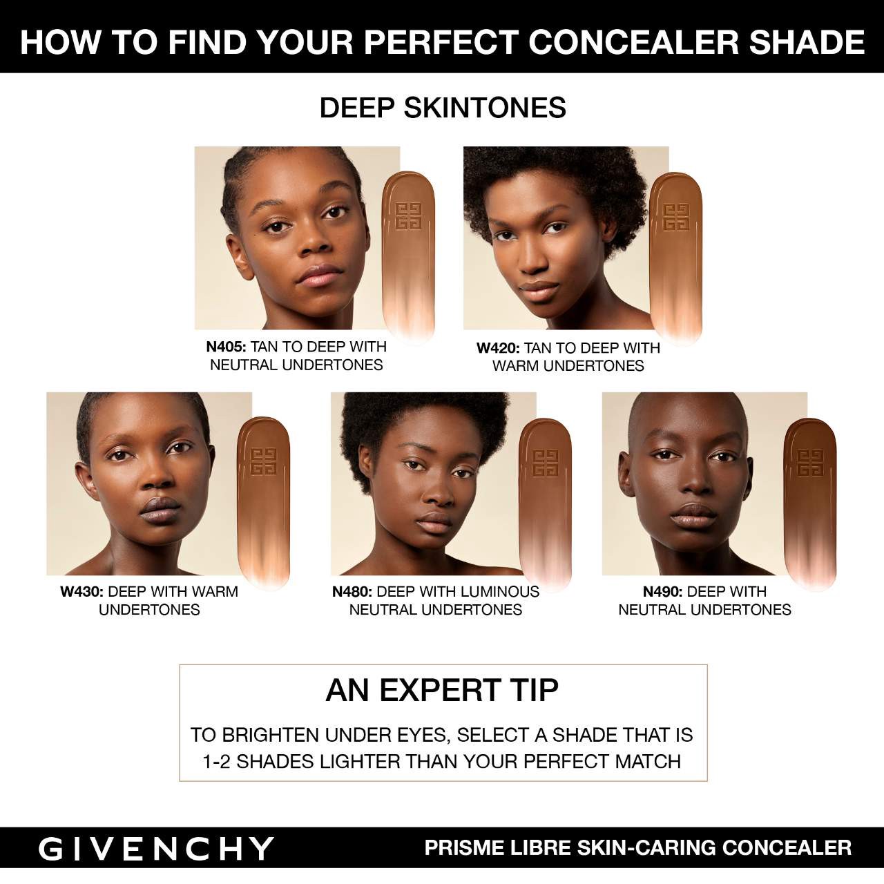 slide 5 of 7, Givenchy Prisme Libre Skin-Caring 24H Hydrating + Radiant + Correcting Creamy Concealer N480, 0.37 oz