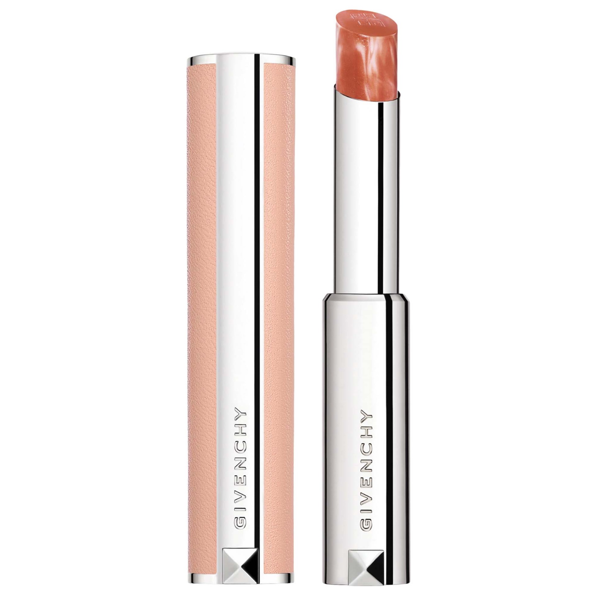slide 1 of 5, Givenchy Rose Perfecto Lip Balm 24H Hydration 302 Warm Maple, 0.09 oz; 2.8 grams