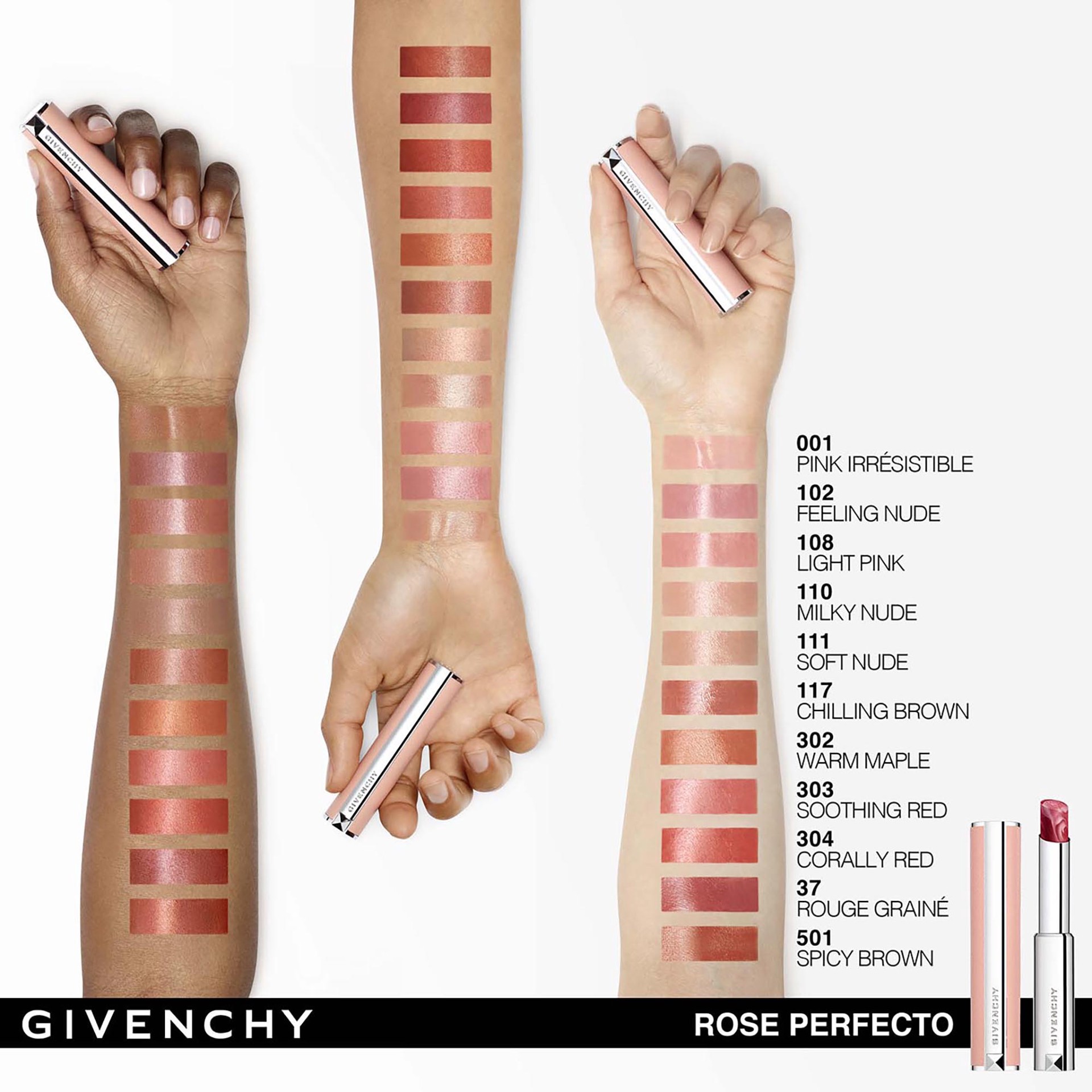 slide 2 of 5, Givenchy Rose Perfecto Lip Balm 24H Hydration 111 Soft Nude, 0.09 oz; 2.8 grams