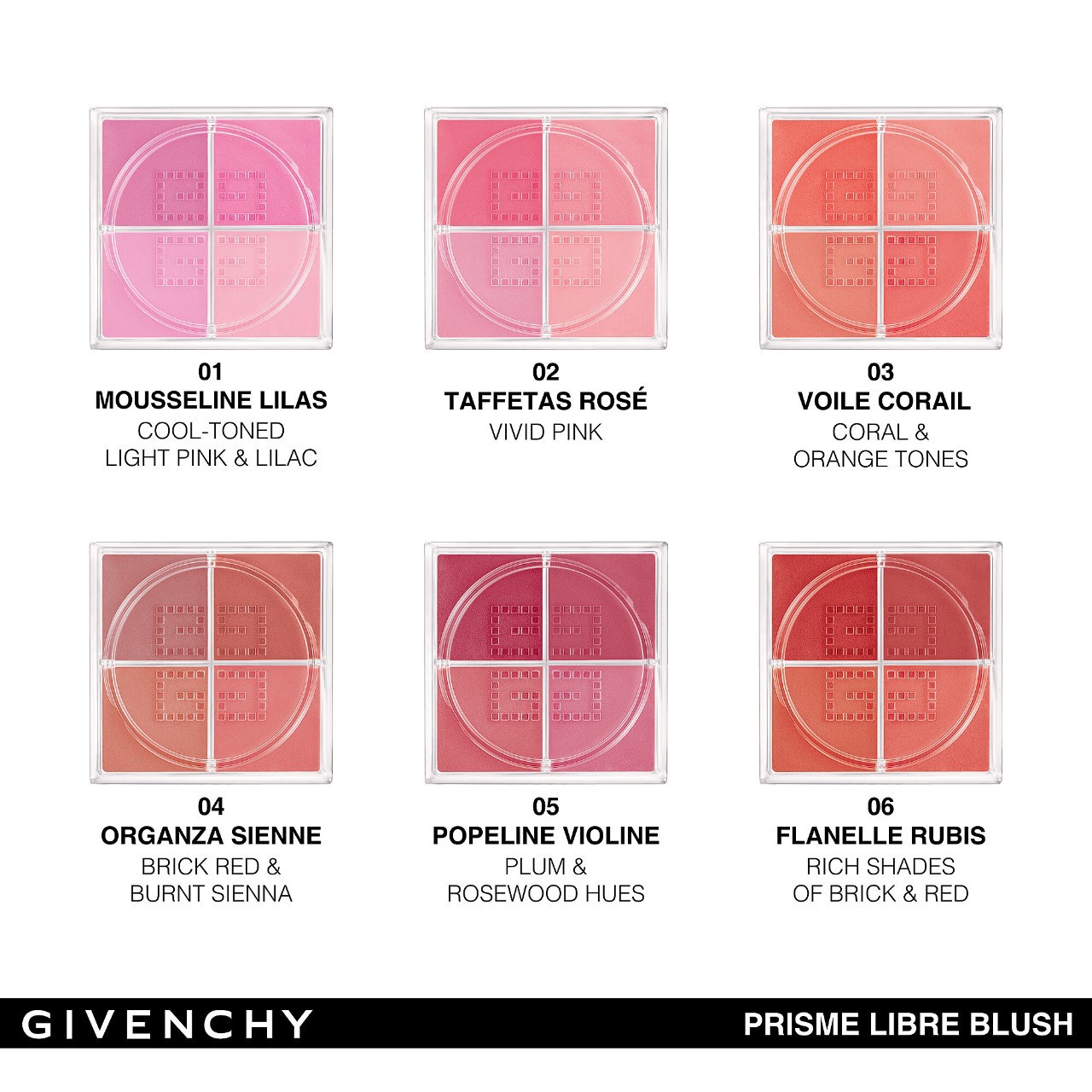 slide 6 of 6, Givenchy Prisme Libre Loose Powder Blush 12H Radiance 1 - Mousseline Lilas, 1 ct