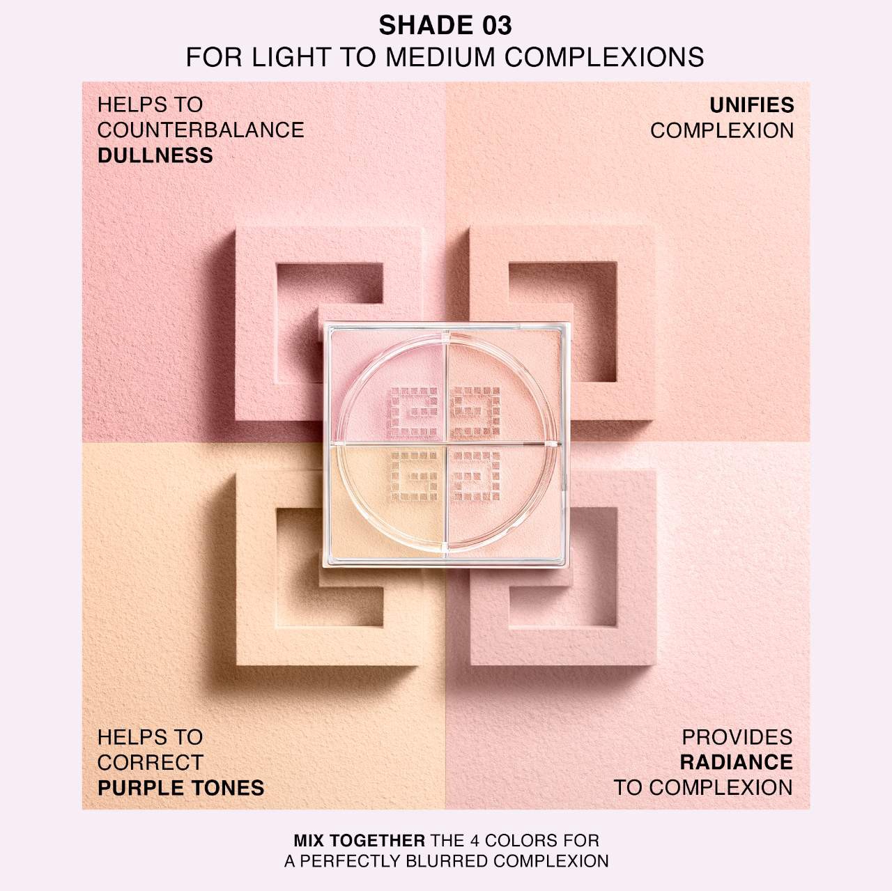 slide 5 of 9, Givenchy Prisme Libre Illuminating & Color Correcting Loose Powder 03 Voile Rose, 0.4 oz / 10 gram