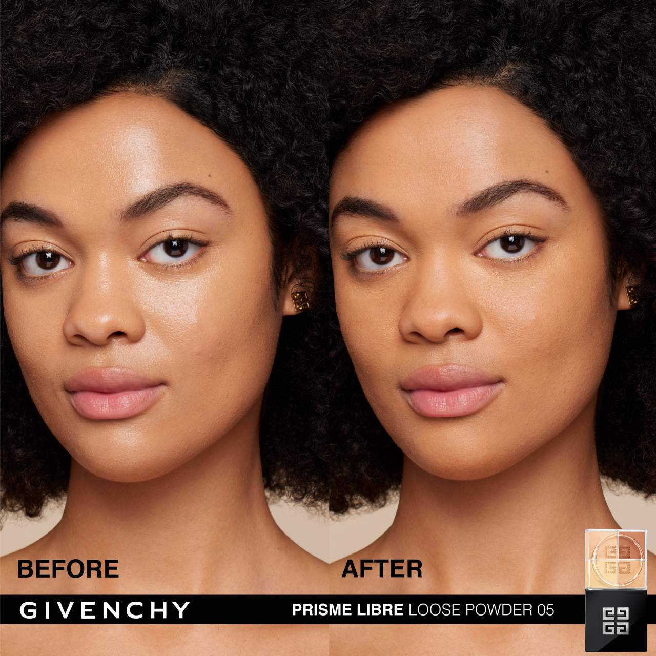 slide 2 of 9, Givenchy Prisme Libre Illuminating & Color Correcting Loose Powder 05 Popeline Mimosa, 0.4 oz / 10 gram