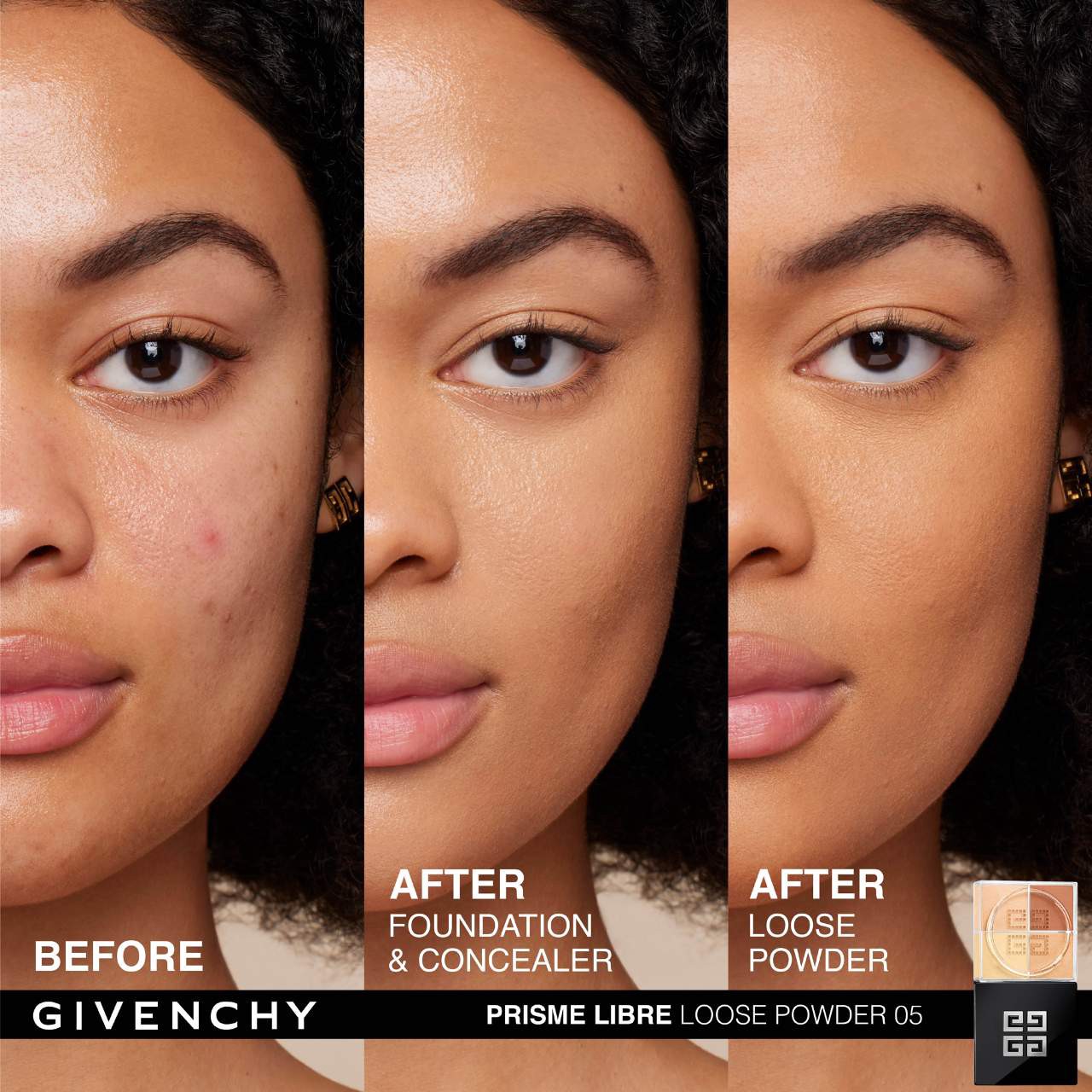 slide 4 of 9, Givenchy Prisme Libre Illuminating & Color Correcting Loose Powder 05 Popeline Mimosa, 0.4 oz / 10 gram