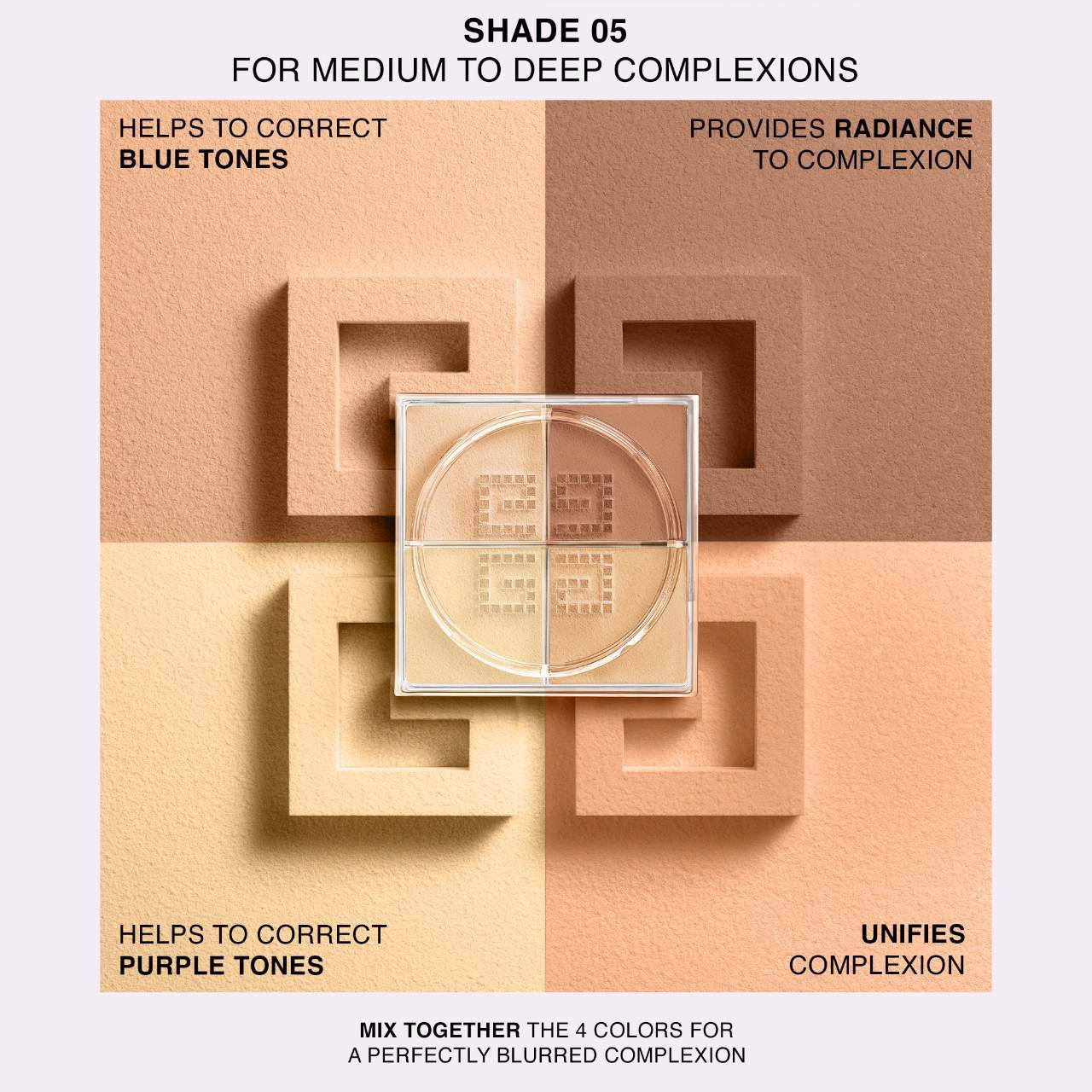 slide 5 of 9, Givenchy Prisme Libre Illuminating & Color Correcting Loose Powder 05 Popeline Mimosa, 0.4 oz / 10 gram