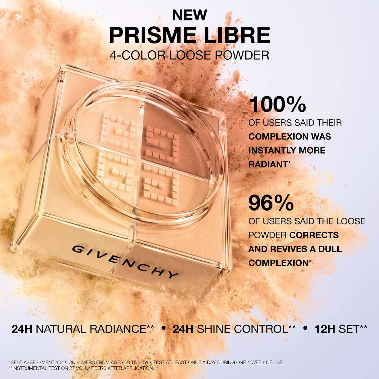 slide 7 of 9, Givenchy Prisme Libre Illuminating & Color Correcting Loose Powder 05 Popeline Mimosa, 0.4 oz / 10 gram