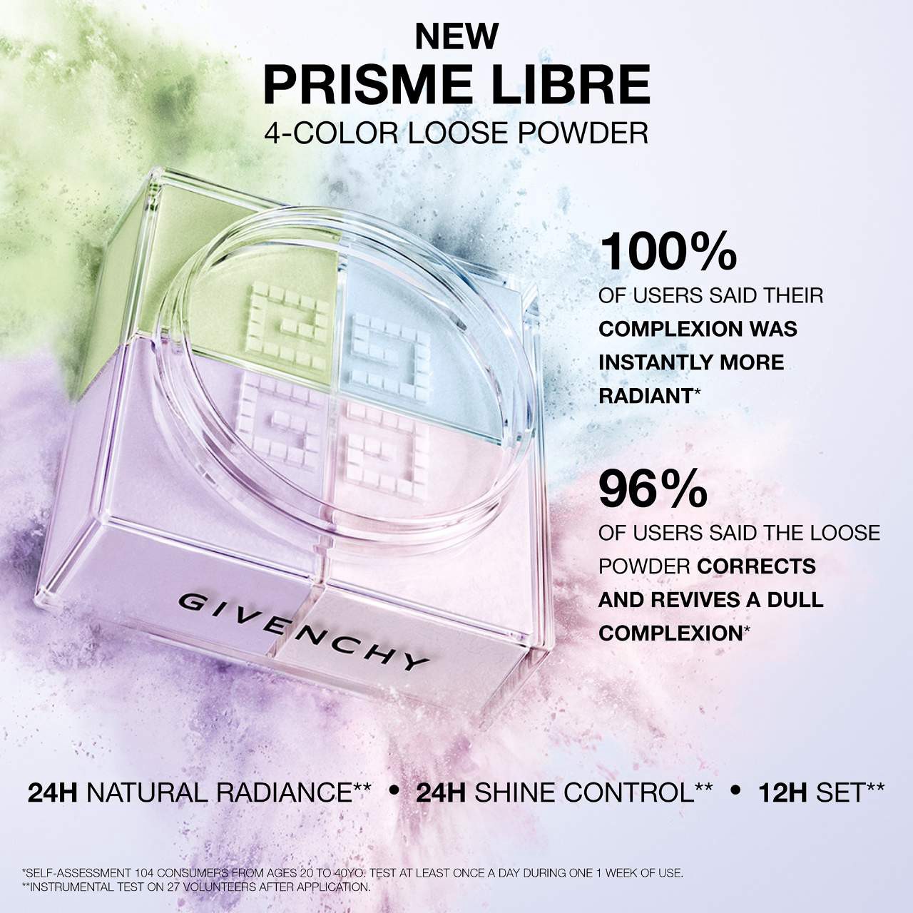 slide 6 of 8, Givenchy Mini Prisme Libre Illuminating & Color Correcting Loose Powder 01 Mousseline Pastel, 0.14 oz / 4 gram