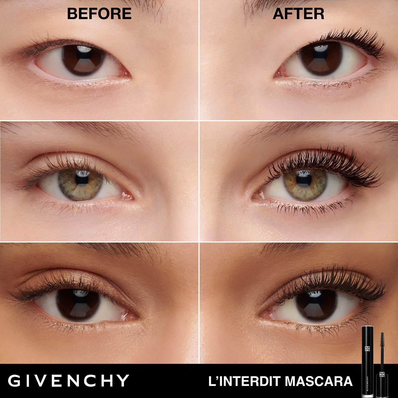 slide 2 of 8, Givenchy L'Interdit Volumizing & Lengthening Mascara Ultra Black, .28 oz / 8 gram