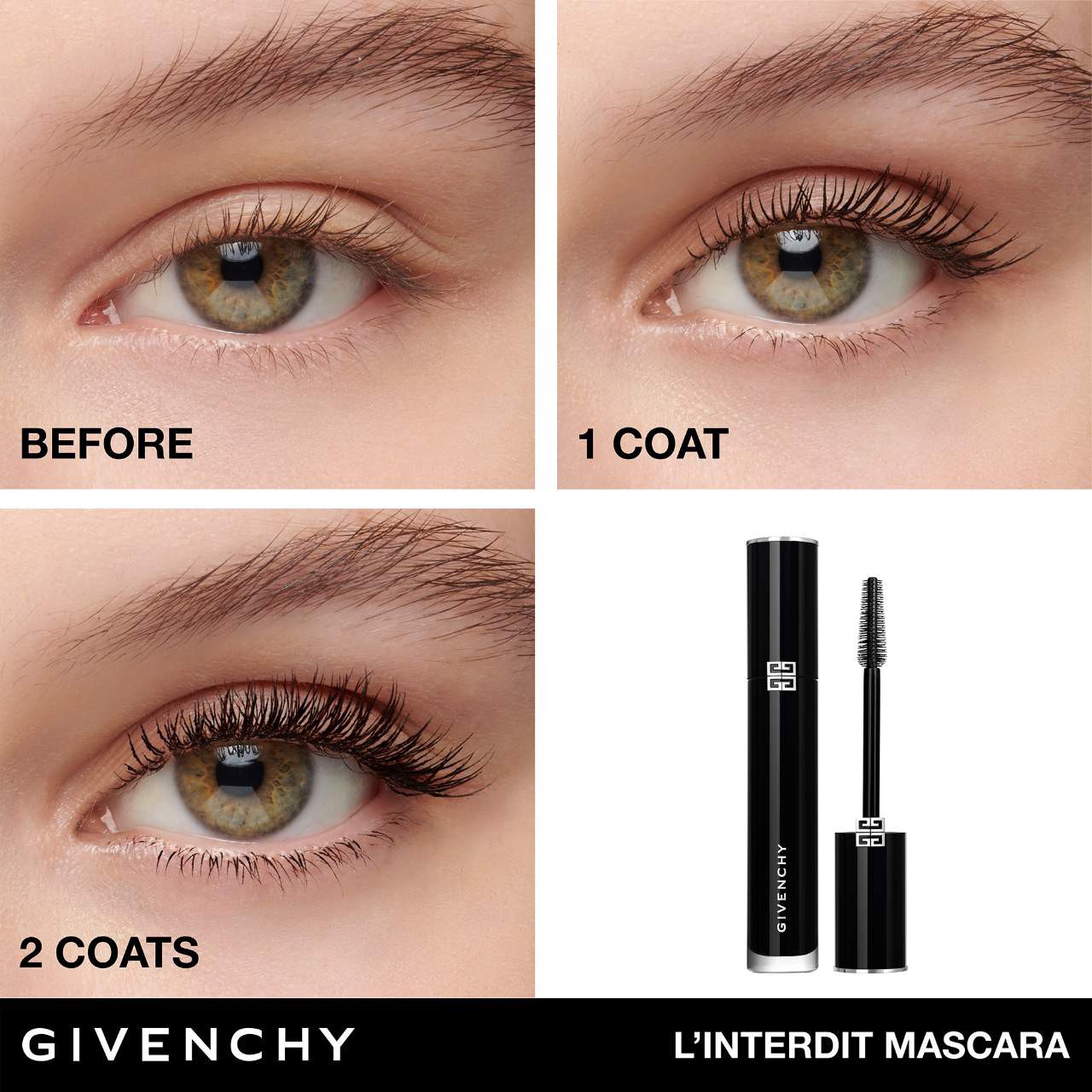 slide 3 of 8, Givenchy L'Interdit Volumizing & Lengthening Mascara Ultra Black, .28 oz / 8 gram