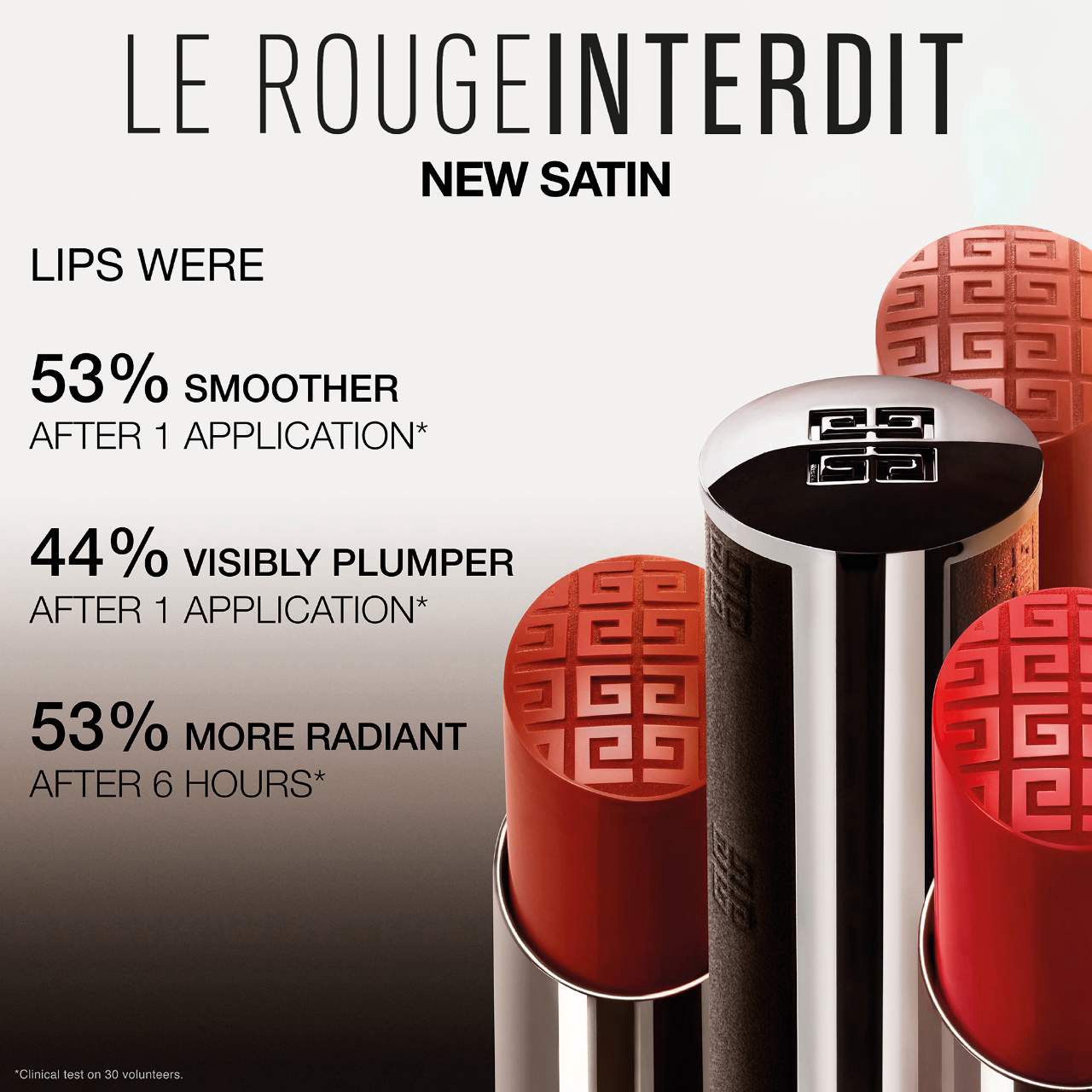 slide 6 of 8, Givenchy Le Rouge Interdit Satin Hydrating Lipstick 302 Rouge Vermeil, 0.11 oz / 3.2 gram