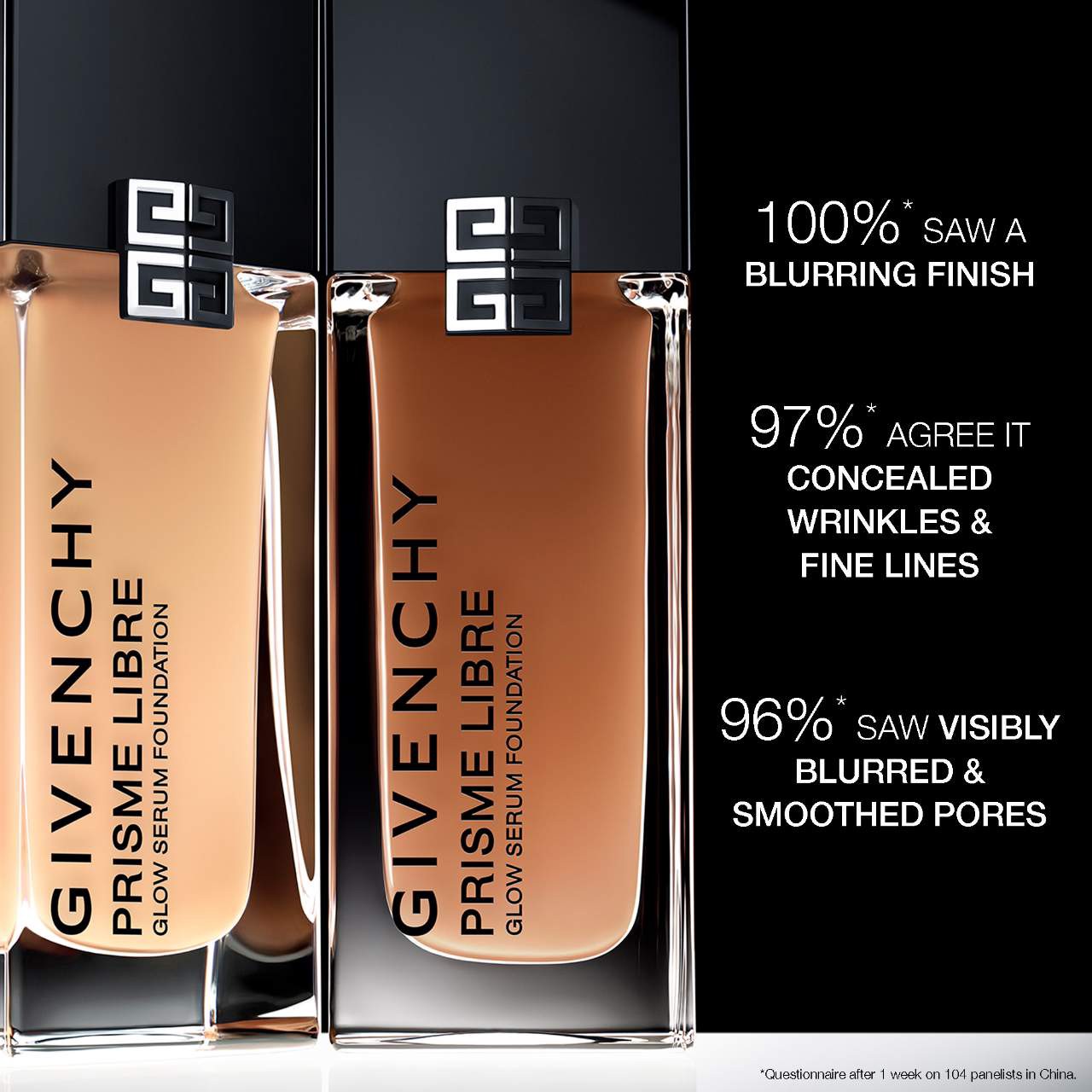slide 3 of 10, Givenchy Prisme Libre Glow Serum Blurring Foundation with Natural Finish 0.5C, 1 oz / 30 ml