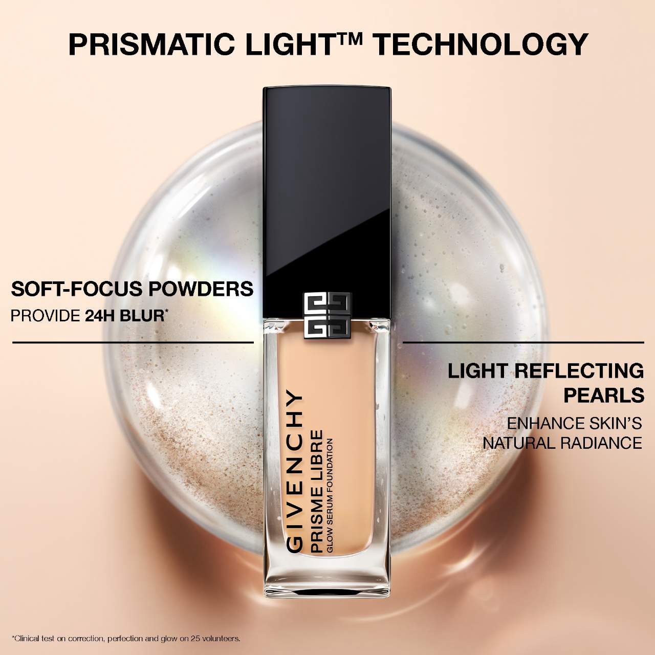 slide 7 of 10, Givenchy Prisme Libre Glow Serum Blurring Foundation with Natural Finish 0.5C, 1 oz / 30 ml