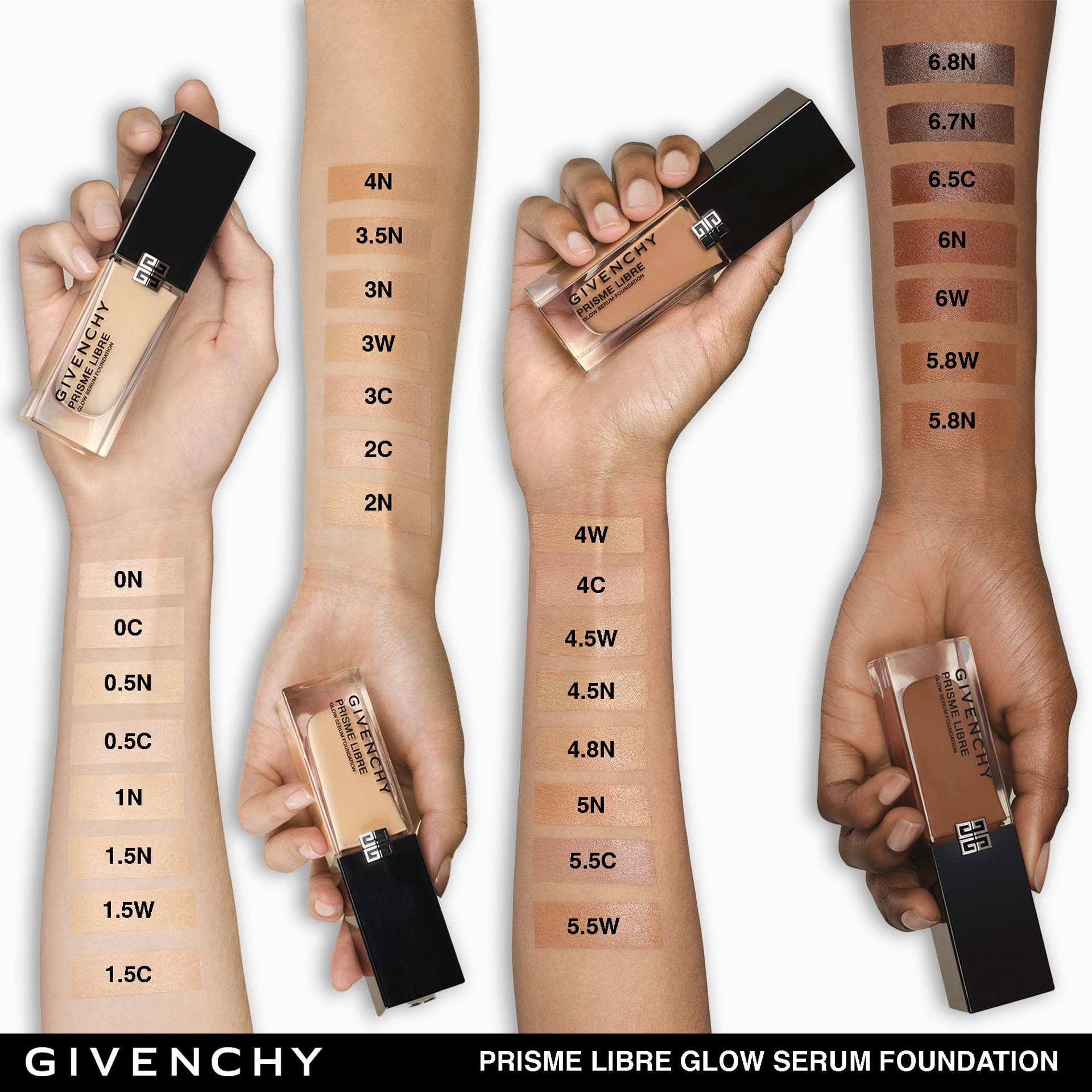 slide 9 of 10, Givenchy Prisme Libre Glow Serum Blurring Foundation with Natural Finish 0.5C, 1 oz / 30 ml