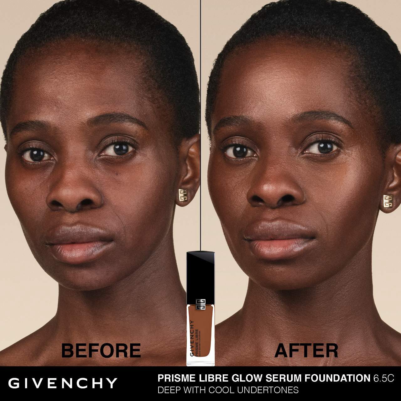 slide 2 of 10, Givenchy Prisme Libre Glow Serum Blurring Foundation with Natural Finish 6.5C, 1 oz / 30 ml