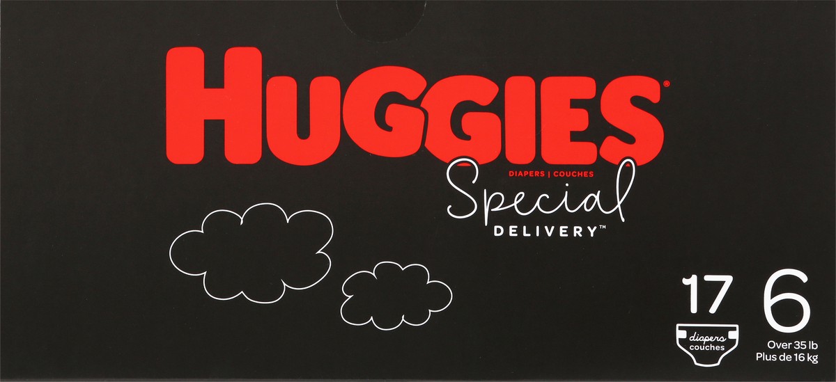 slide 9 of 10, Huggies Special Delivery 6 (Over 35 lb) Diapers 17 ea, 17 ct