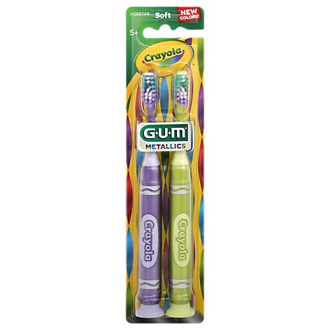 slide 1 of 1, Gum Toothbrush Crayola Soft, 2 ct