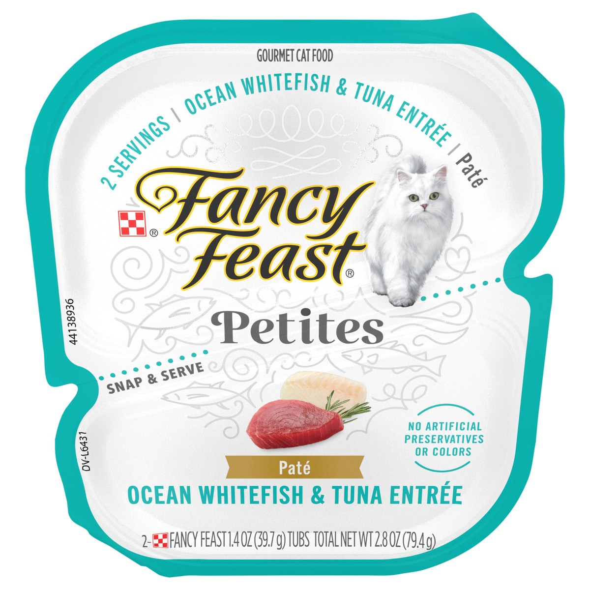 slide 2 of 15, Fancy Feast Purina Fancy Feast Gourmet Pate Wet Cat Food, Petites Ocean Whitefish & Tuna Entree, 2.8 oz