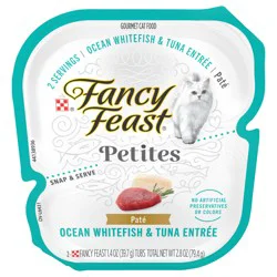 Purina Fancy Feast Petites Ocean Whitefish and Tuna Entrée Gourmet Wet Cat Food Pate