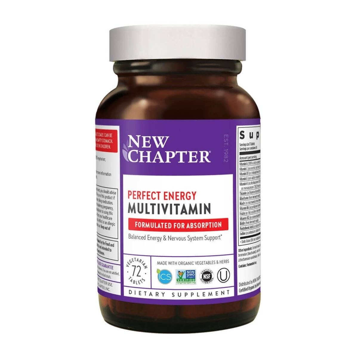 slide 1 of 1, New Chapter Perfect Energy Multivitamin, 72 ct