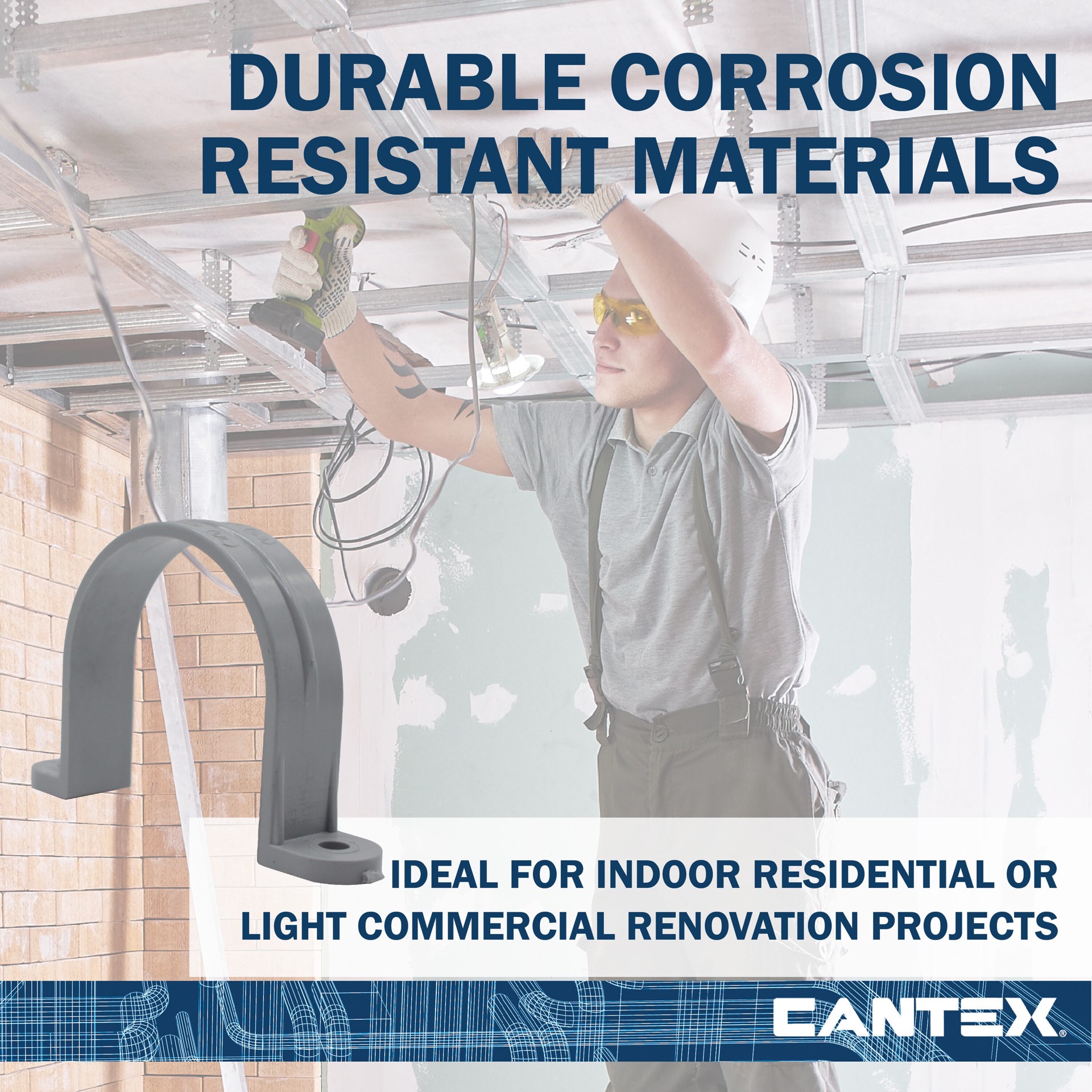 slide 3 of 4, CANTEX 2-1/2-in Schedule 40, Schedule 80 Plastic External bonding Strap Conduit Fittings, 1 ct