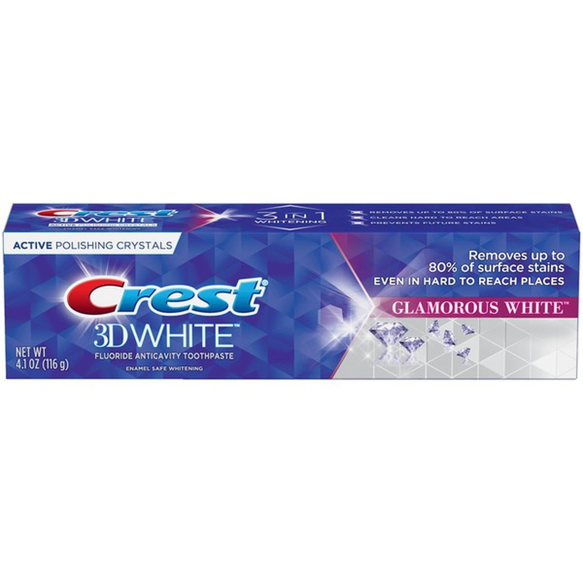 slide 1 of 1, Crest , Whitening Toothpaste Glamorous White, 4.1 oz