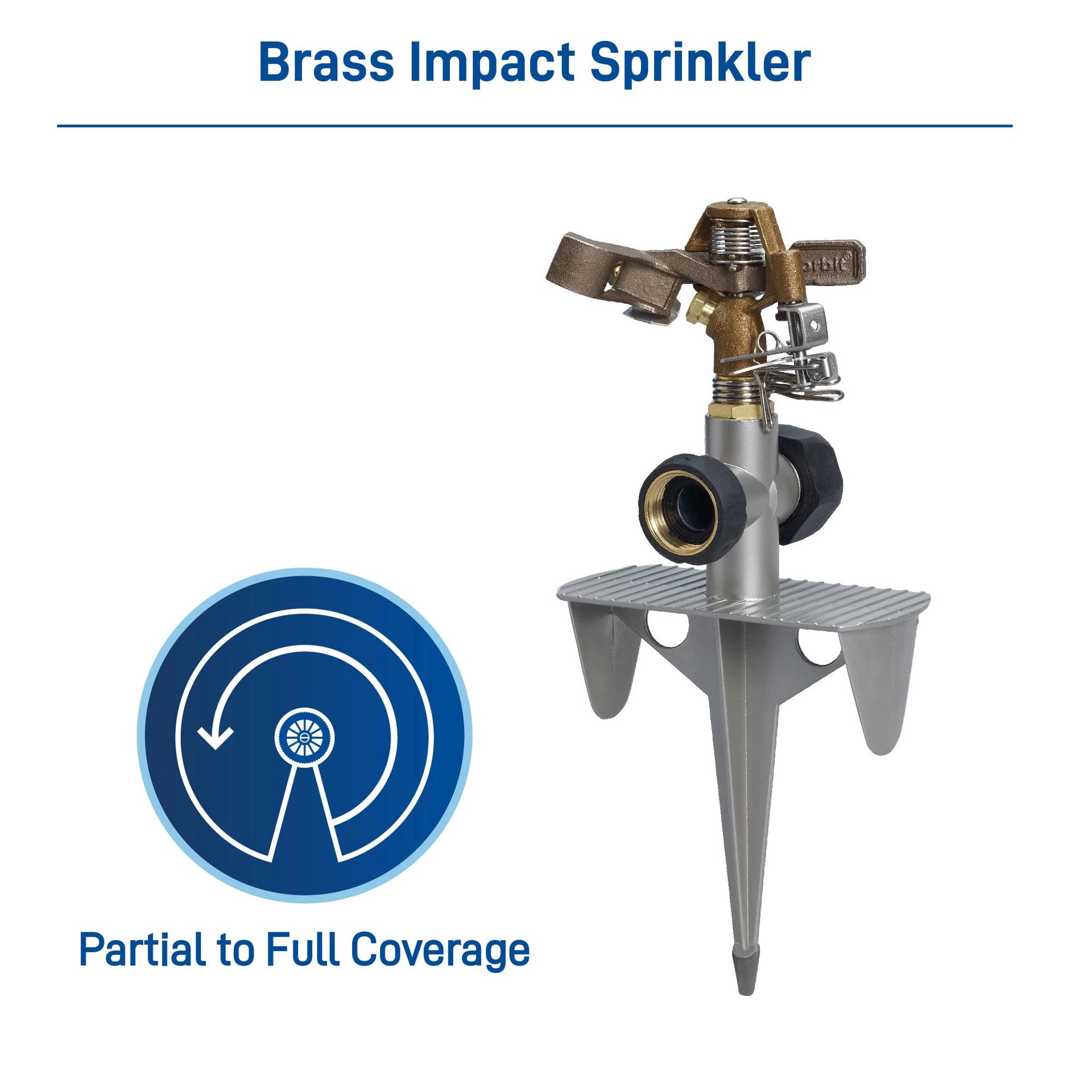 slide 6 of 6, Orbit 6200-sq ft Impulse Spike Lawn Sprinkler, 1 ct