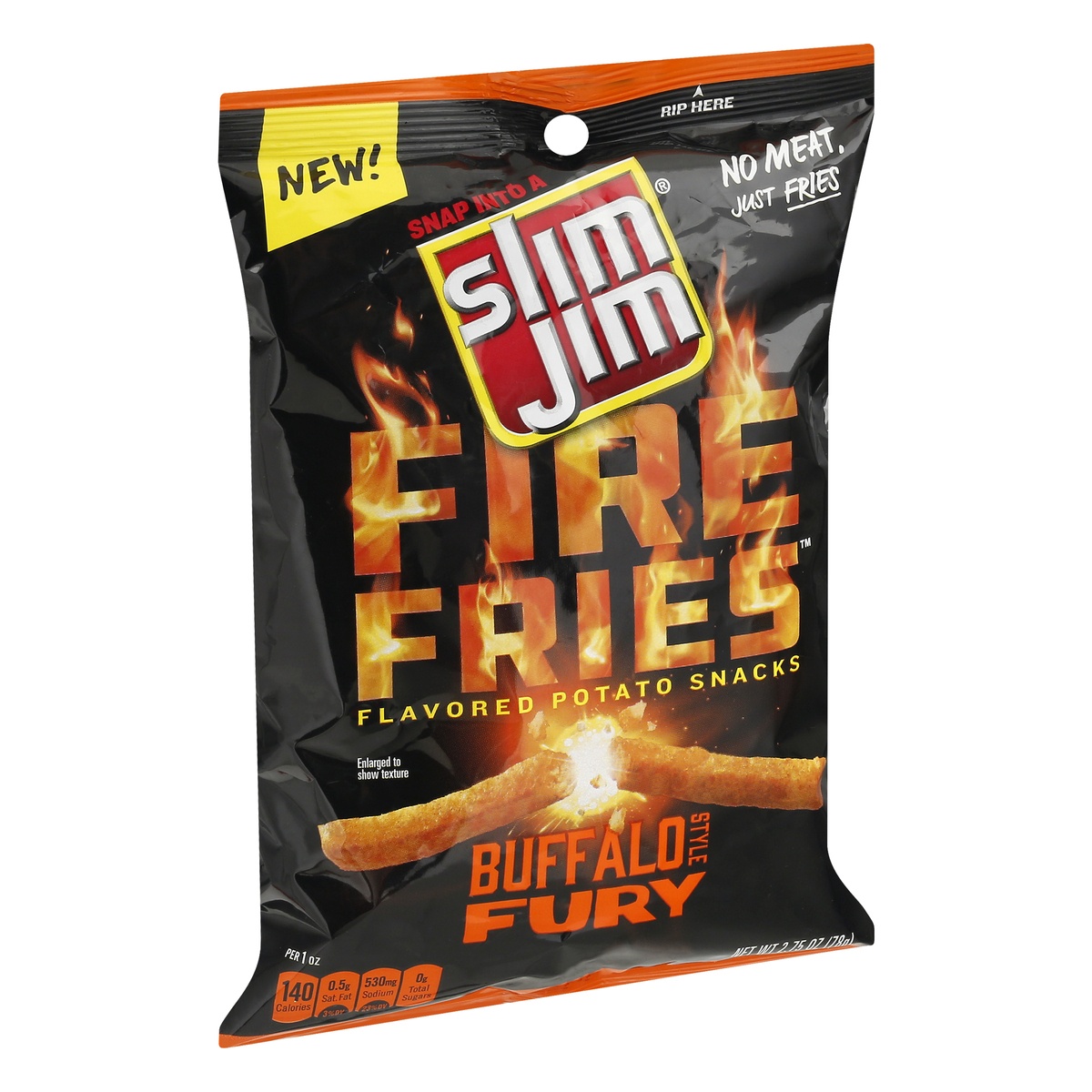 slide 2 of 10, Slim Jim Fire Fries Buffalo, 2.75 oz