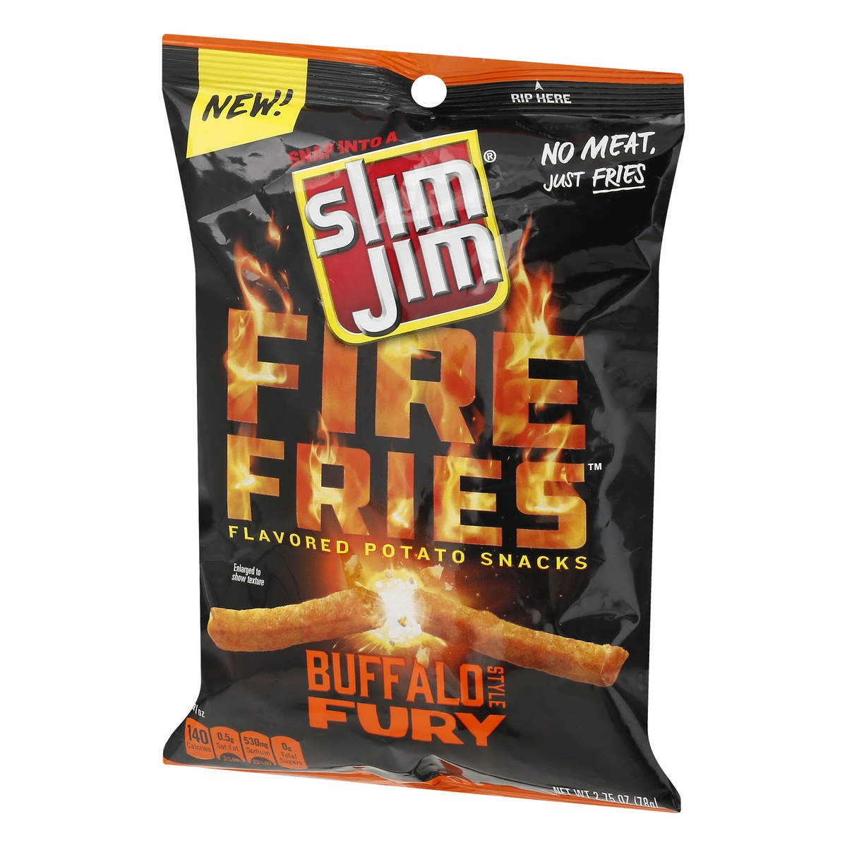 slide 3 of 10, Slim Jim Fire Fries Buffalo, 2.75 oz